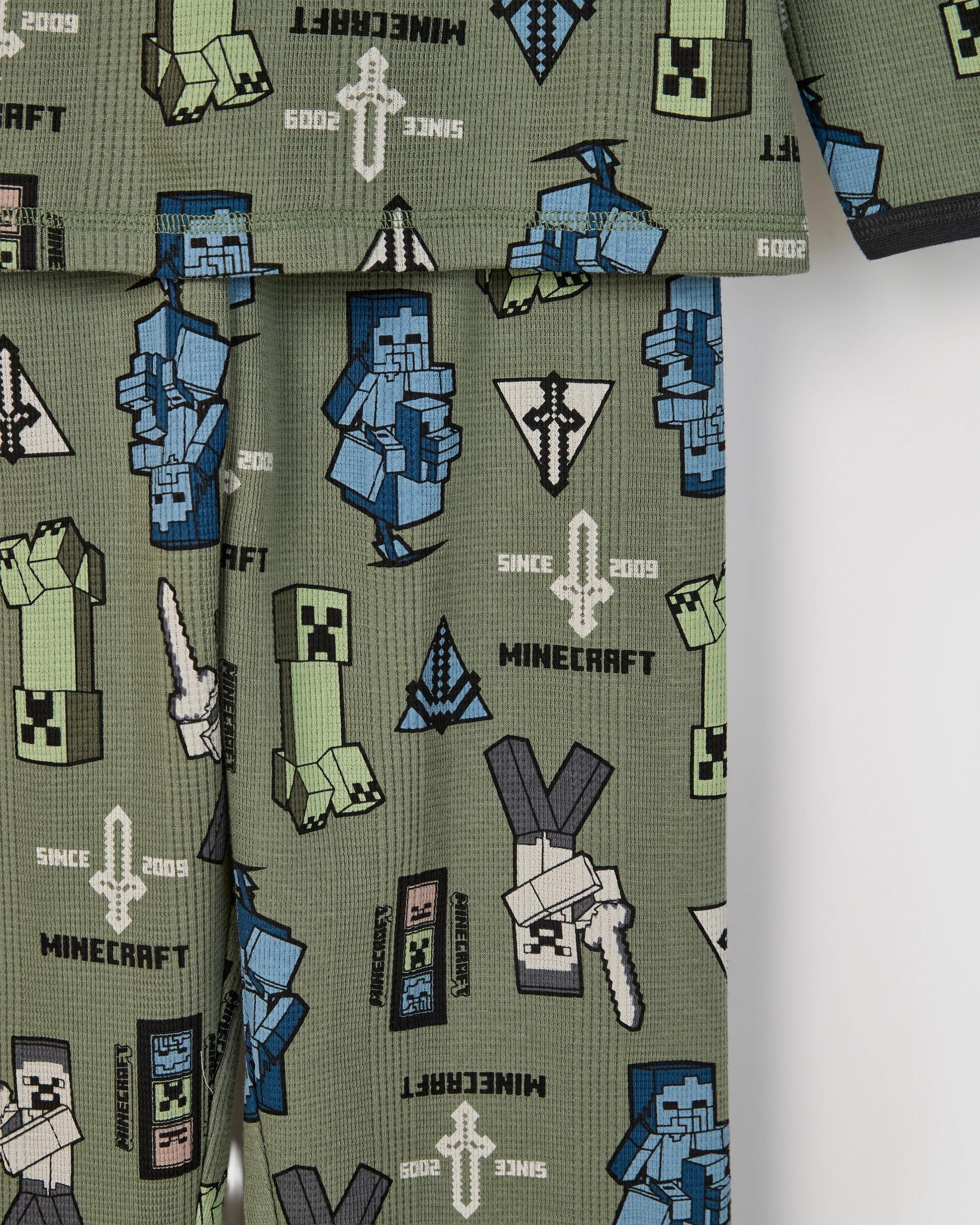6 Target Minecraft Australian Cotton Older Boys Waffle Knit Pyjama Set MINECRAFT, 6 of 7