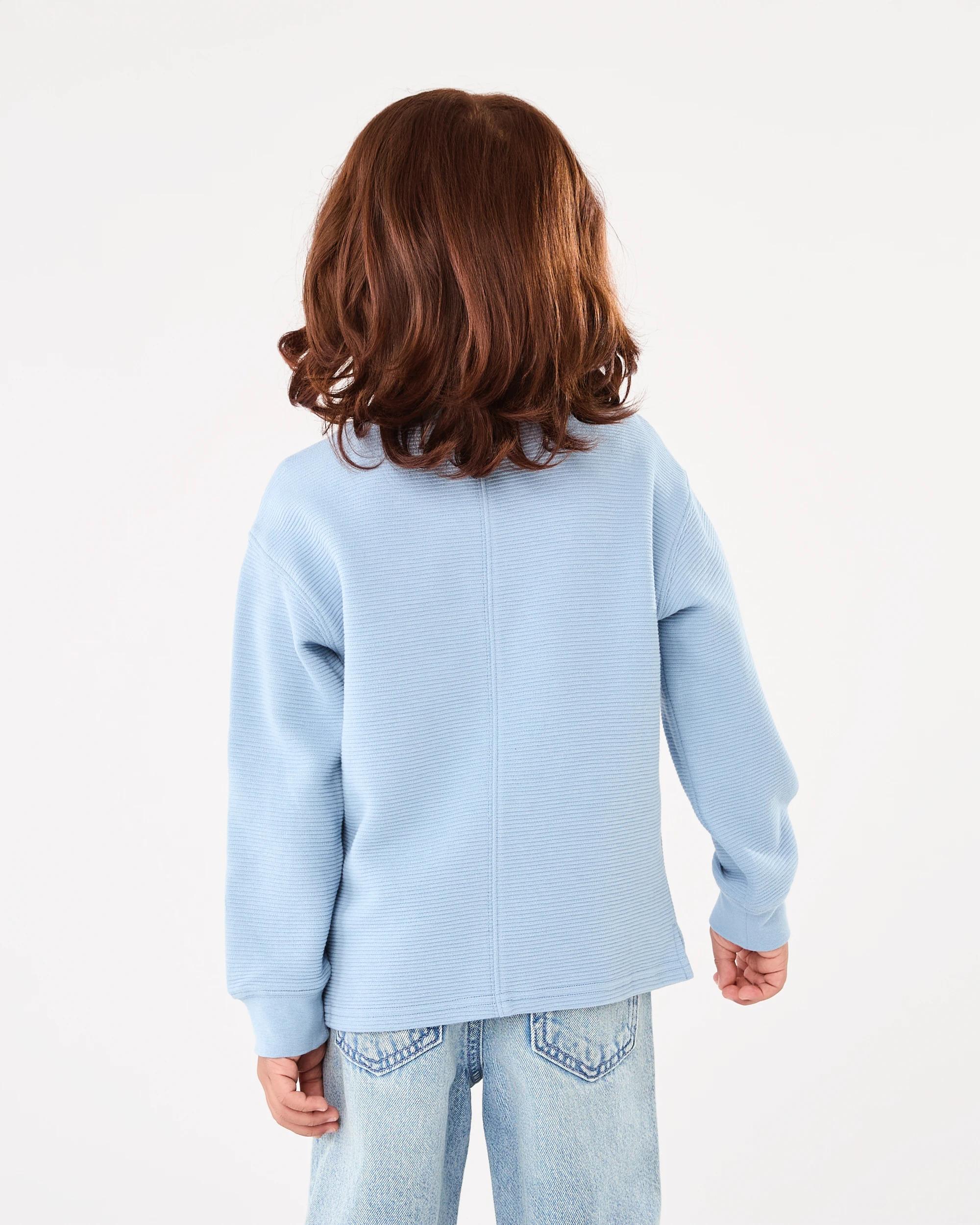 2 Long Sleeve Ottoman T-shirt Faded Blue, 2 of 7