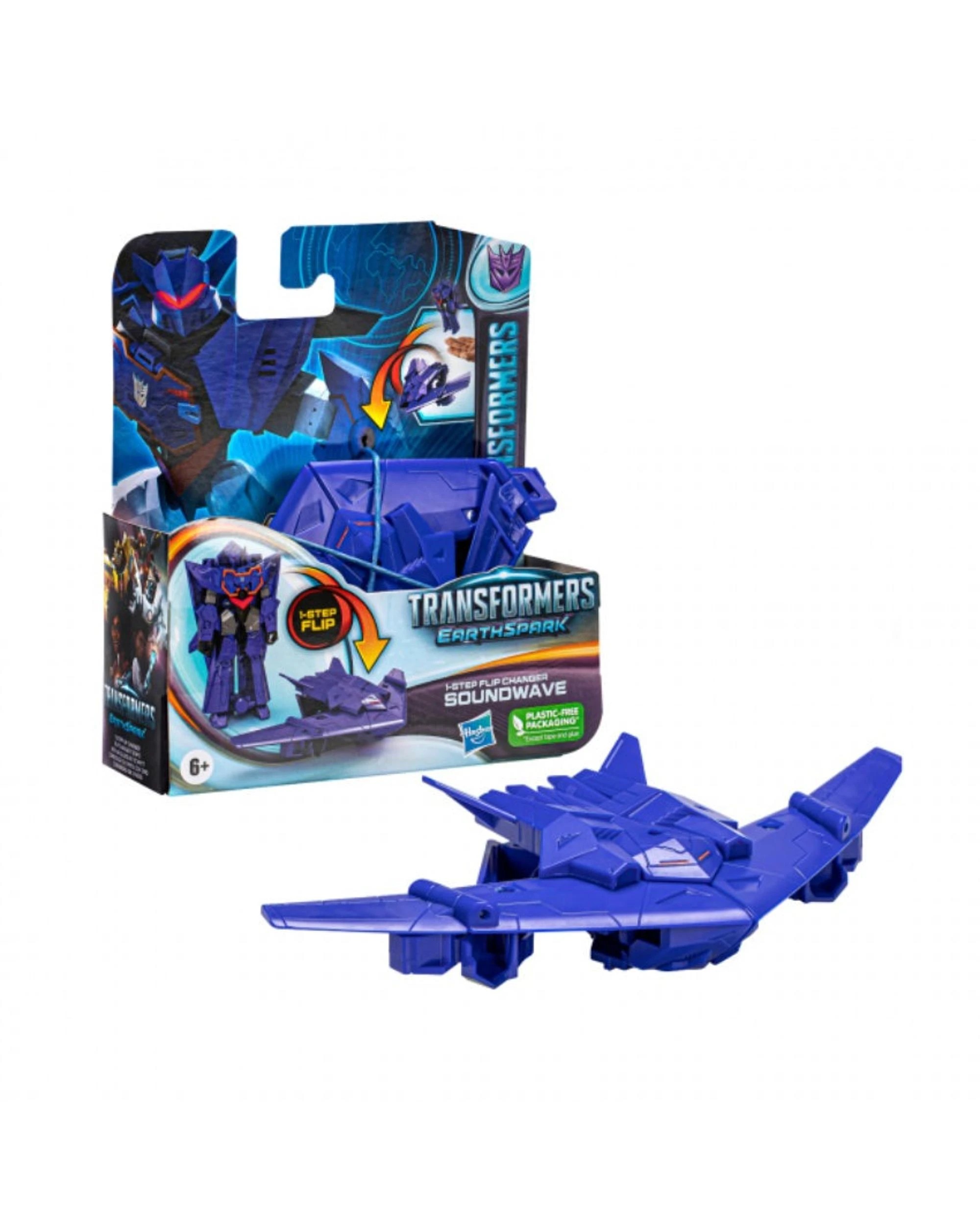 2 Transformers EarthSpark 1 Step Flip Soundwave Action Figure, 2 of 2