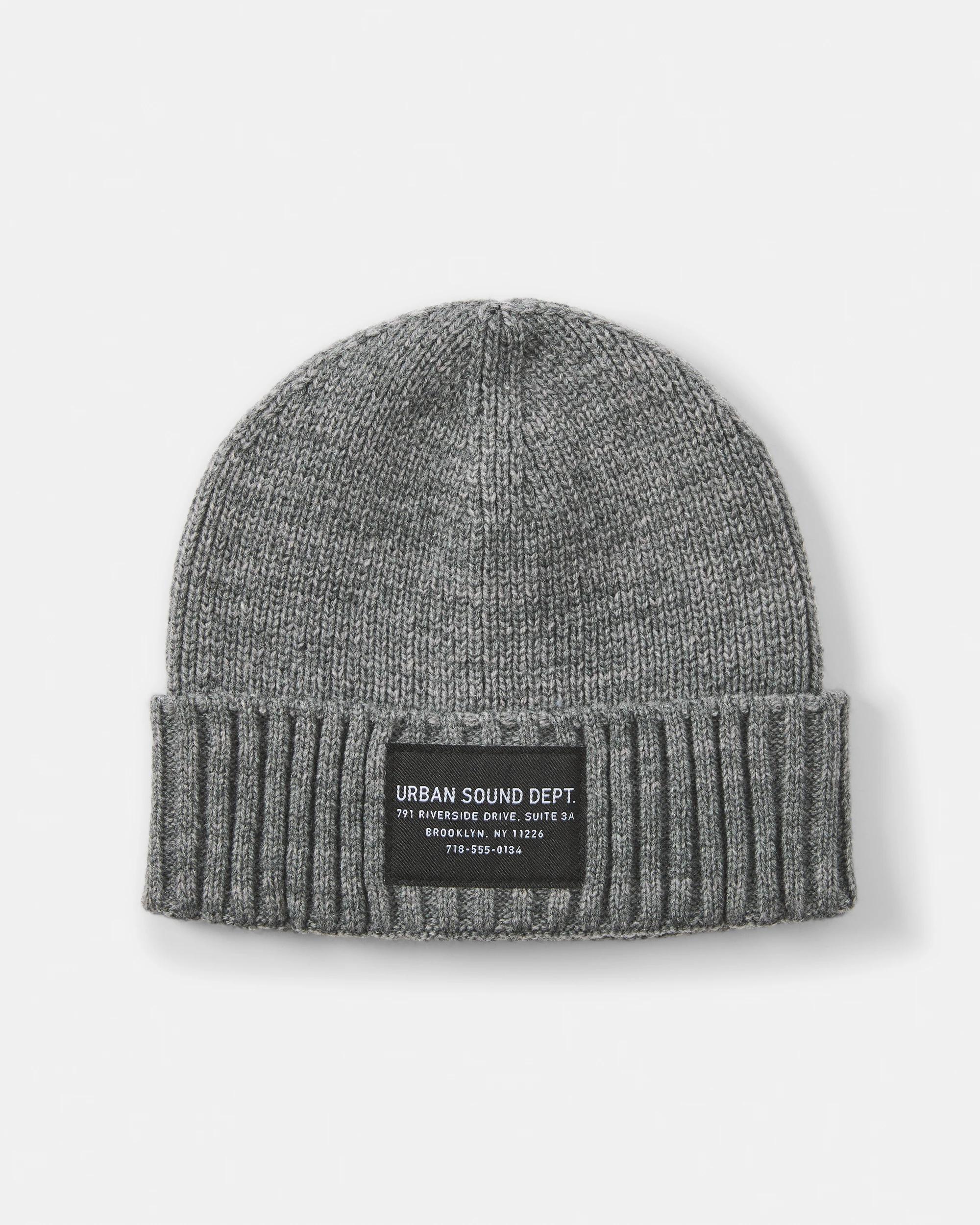 1 Rib Cuff Beanie Grey, 1 of 3