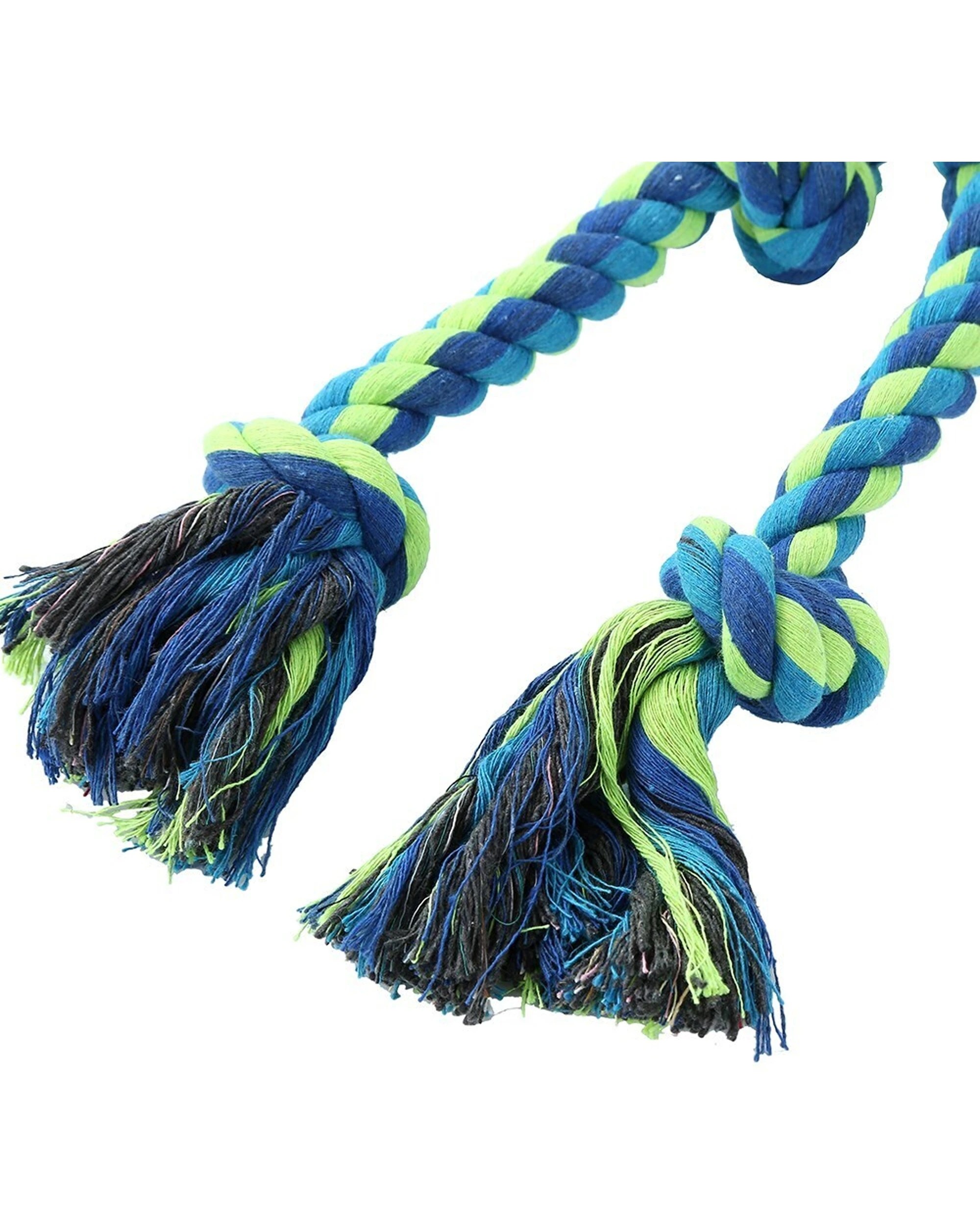 3 Paws And Claws 3pc Twin Knotted Rope Tugger Toy With Handle 50cm - Multi, 3 of 6