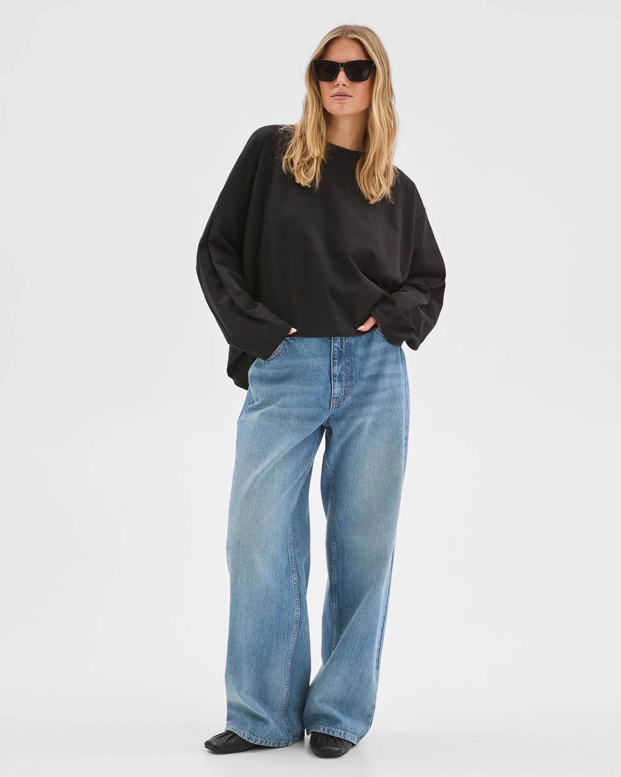 2 Lily Loves Australian Cotton Dolman Sleeve T-Shirt BLACK, 2 of 7