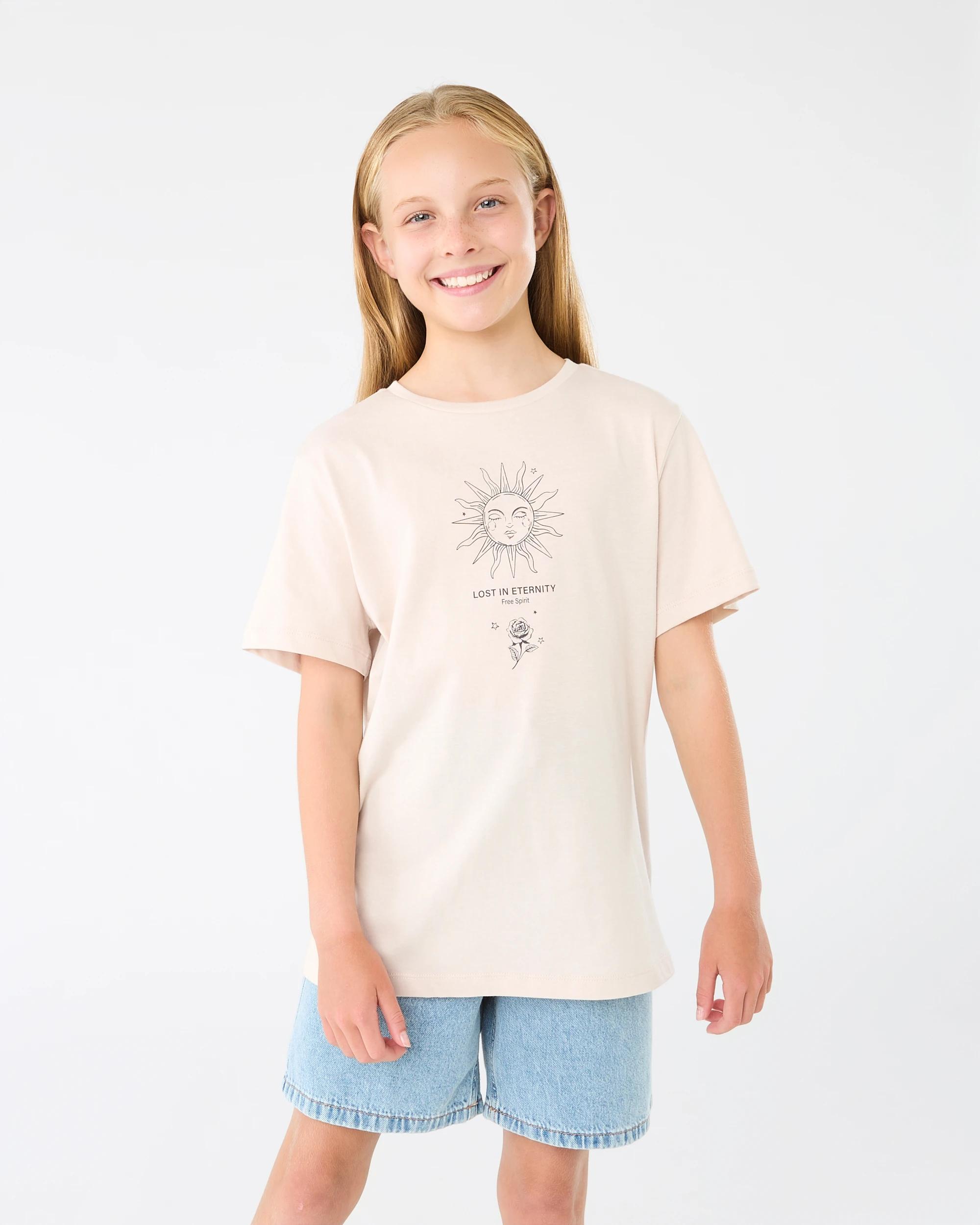 1 Short Sleeve Print T-shirt Bge Sunflr, 1 of 7