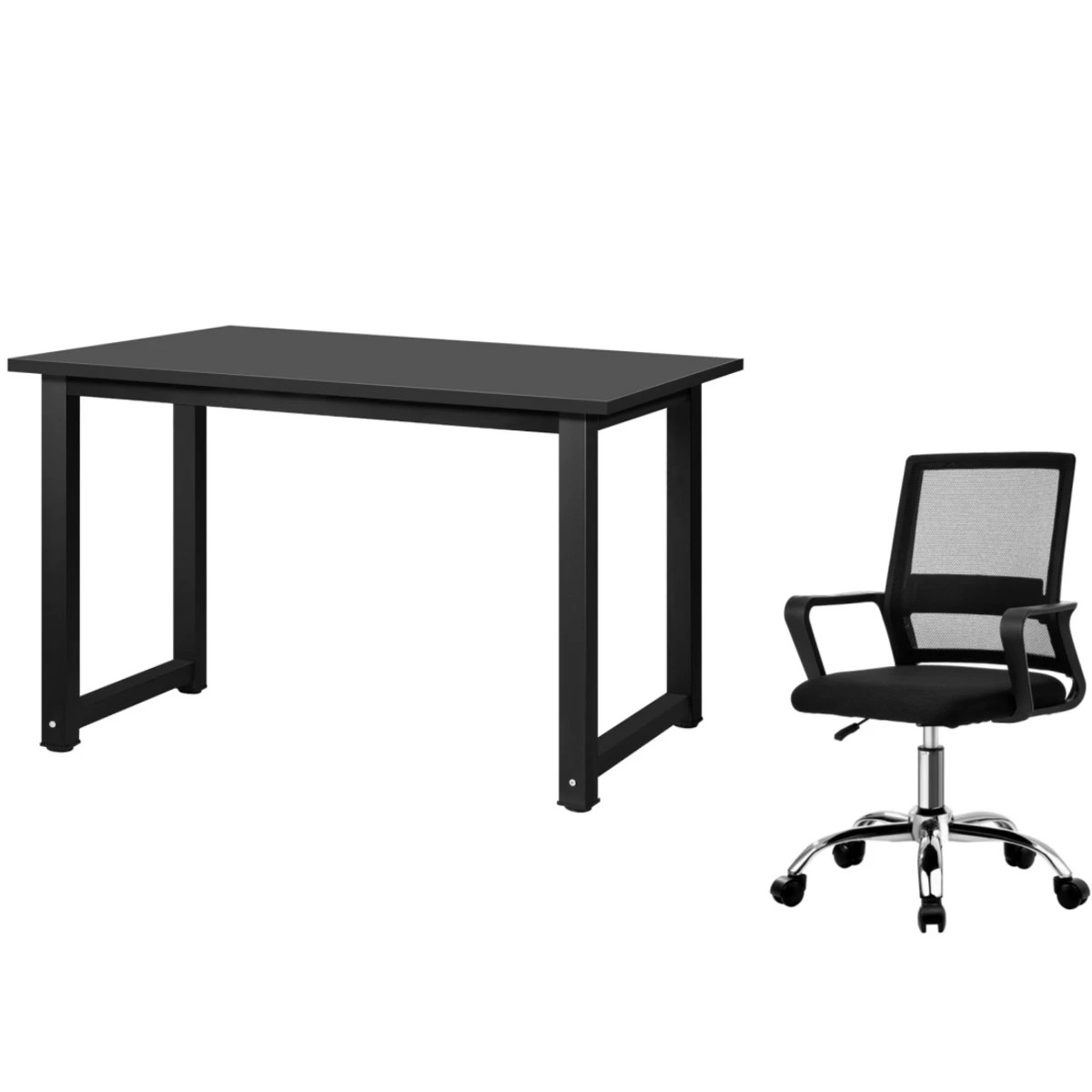 1 Oikiture Home Office Desk and Chair Set - Black, 1 of 8