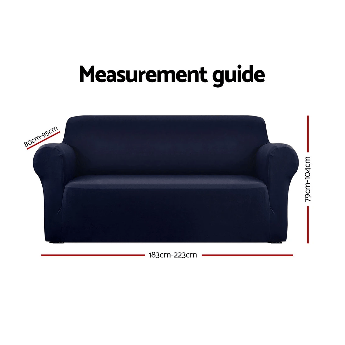 2 Artiss Sofa Cover Couch Covers 3 Seater Stretch - Blue, 2 of 7