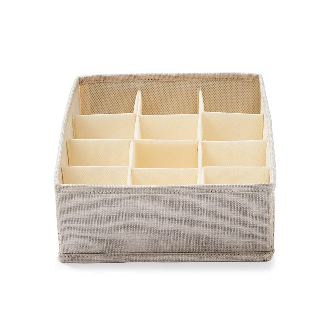 4 12 Grids Linen Look Adjustable Drawer Organiser, 4 of 8