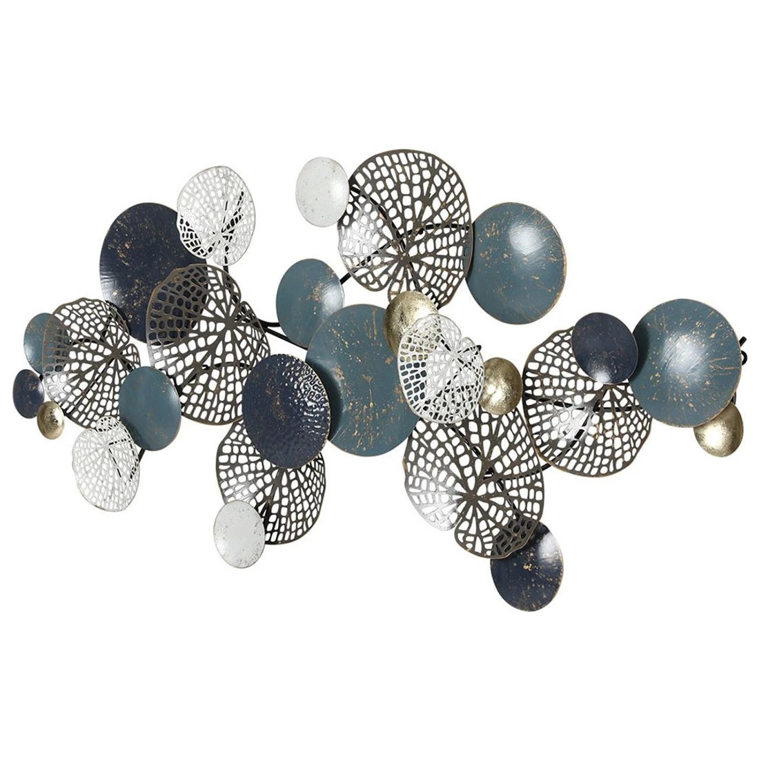 1 Artiss Metal Wall Art 132cm Hanging Sculpture - Blue, 1 of 4