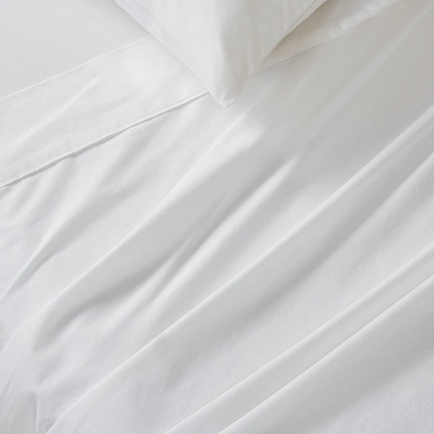 2 Gioia Casa Vintage Washed Cotton Sheet Set Soft Breathable - King Bed - White, 2 of 4