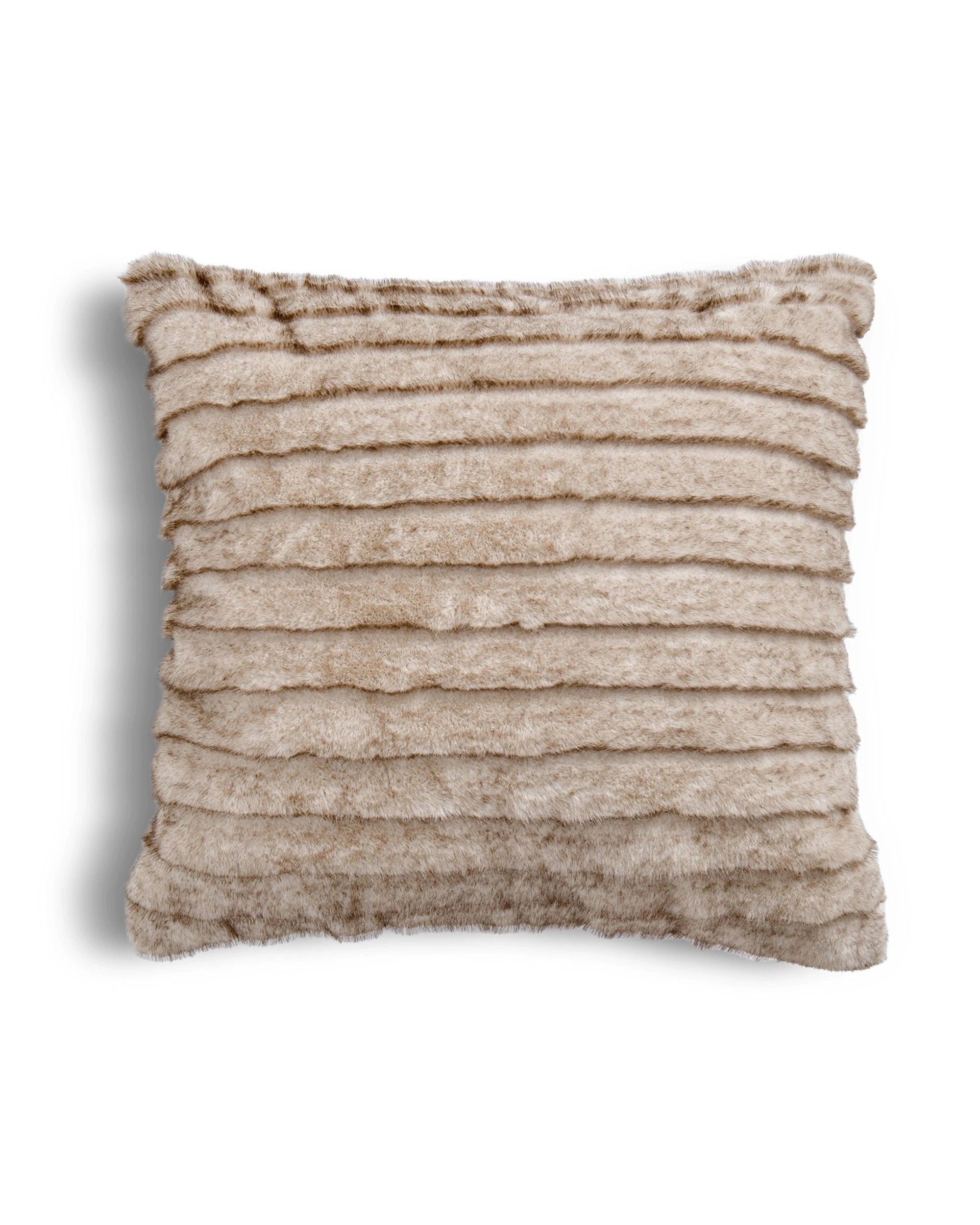 2 Dreamaker Nara Luxe Faux Mink Cushion 50x50cm - Brown, 2 of 4