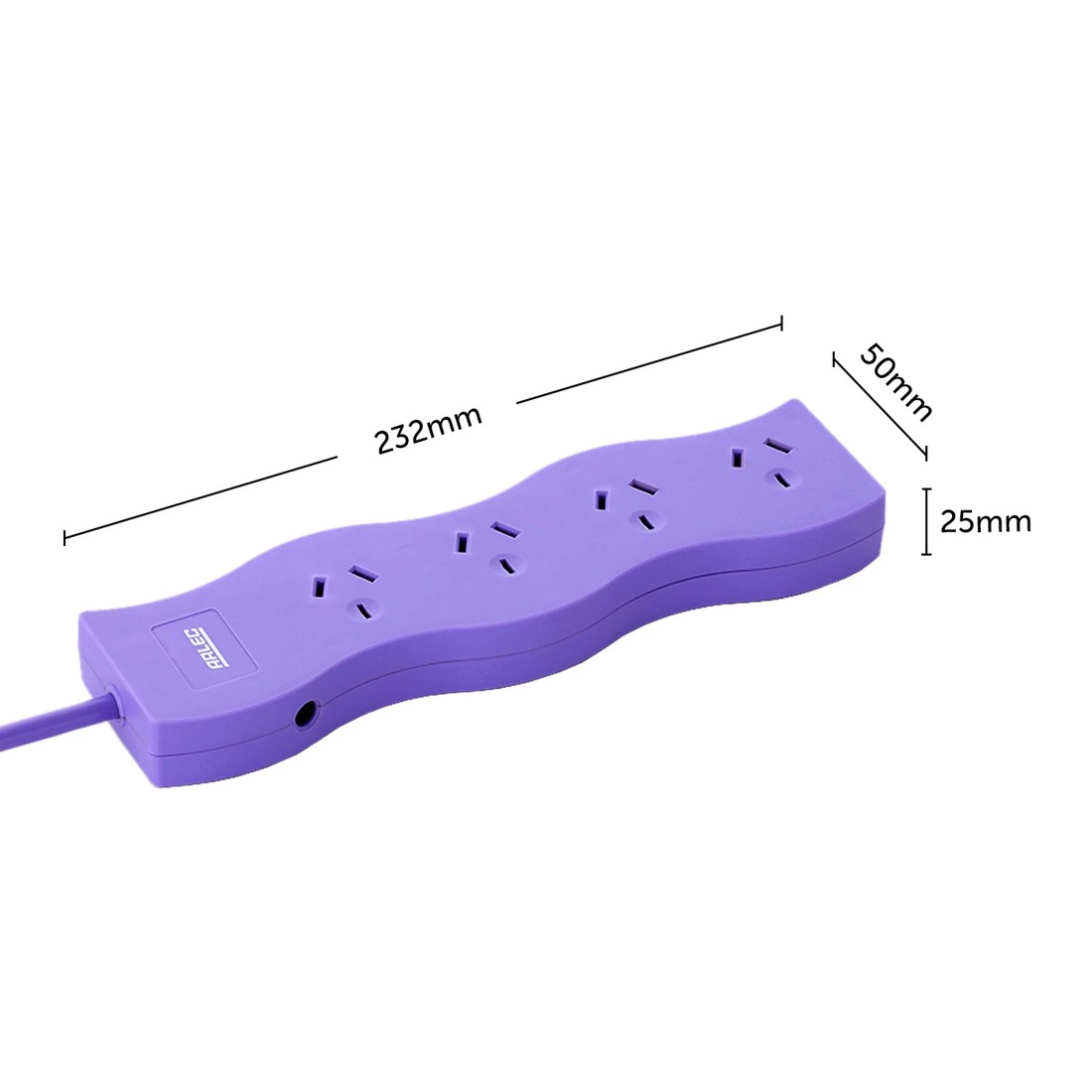5 Arlec 4 Outlet Wave Overload Protected Powerboard - Lilac, 5 of 5