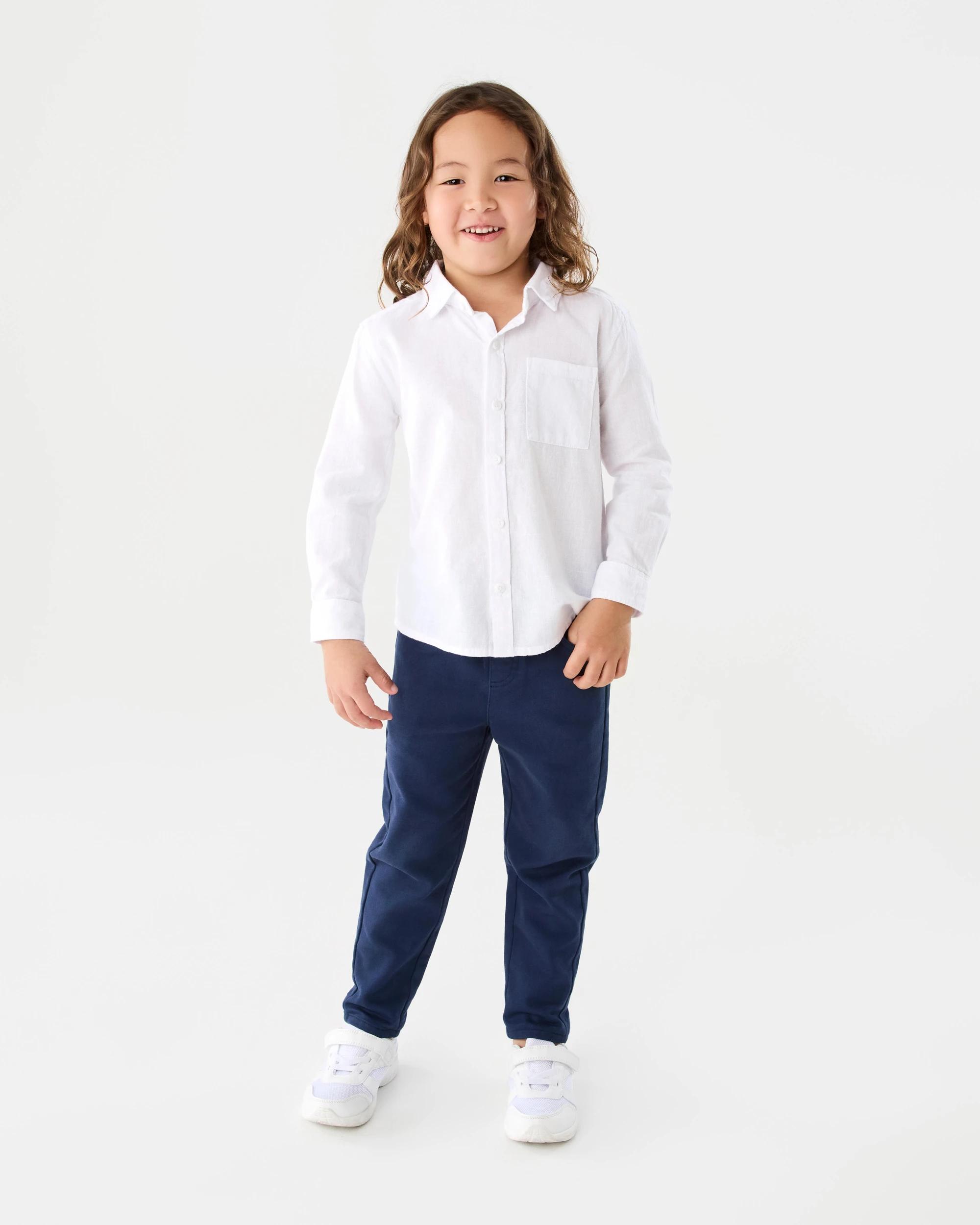 8 Long Sleeve Linen Shirt White, 8 of 9
