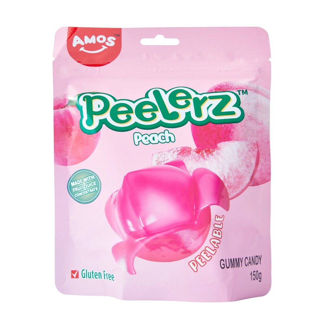 1 Amos Peelerz Peach Gummy Candy 150g, 1 of 3