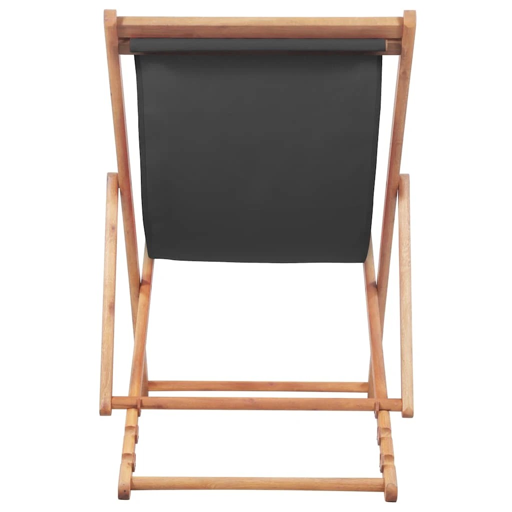 3 vidaXL Beach chair Foldable - Grey, 3 of 9