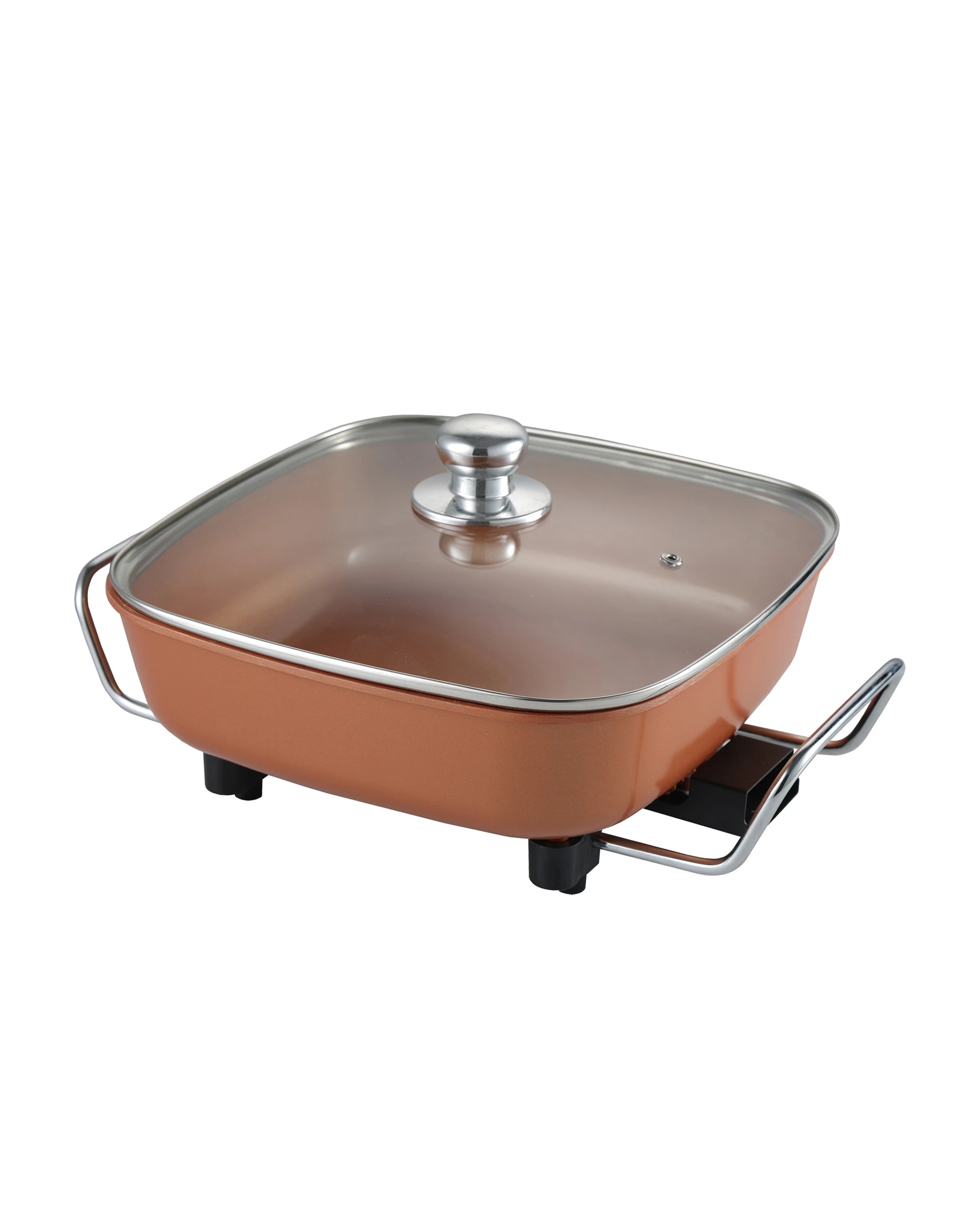 2 TODO 1500W Electric Frying Pan Skillet Golden Ceramic Coating Multi Function Cooker, 2 of 4