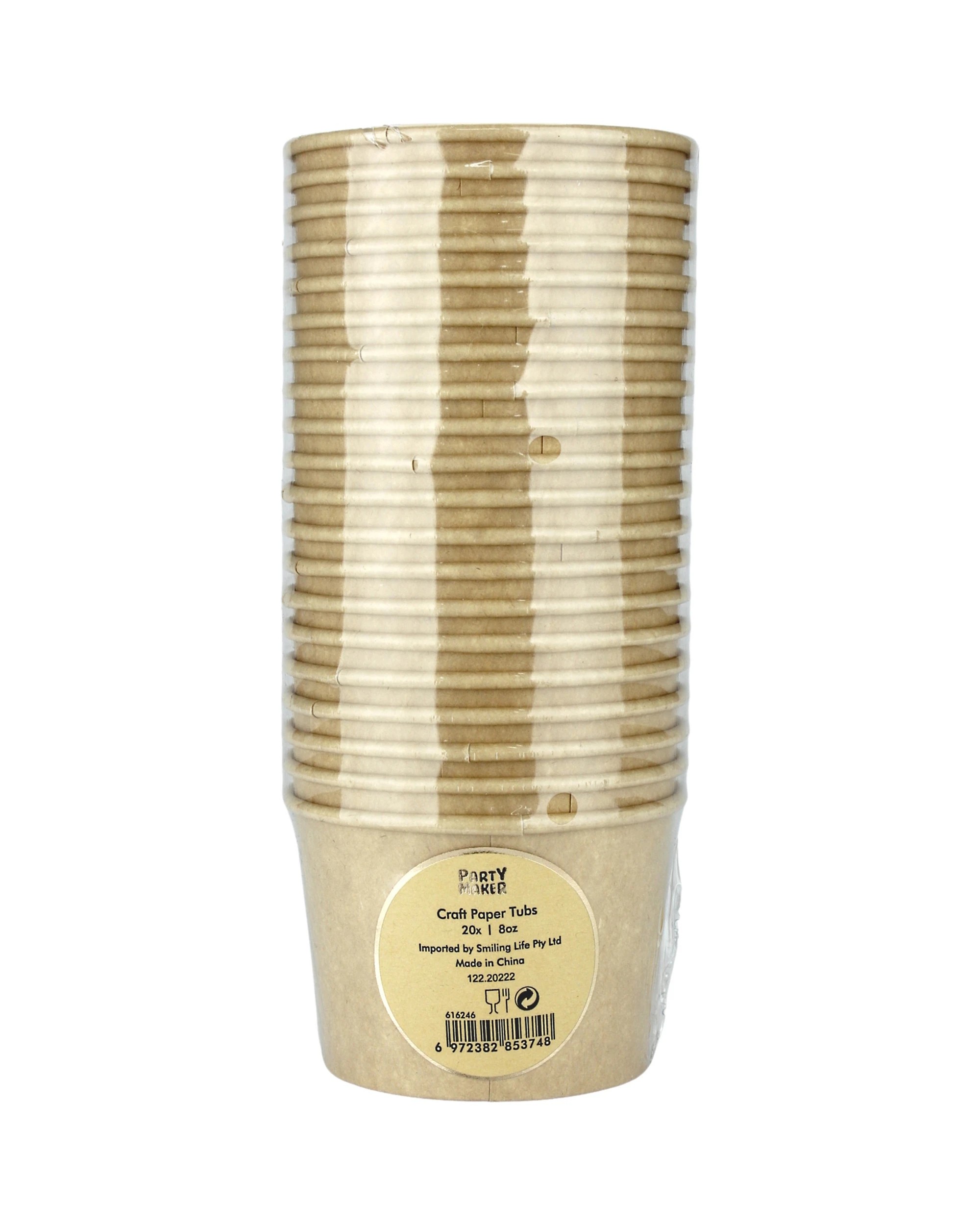 2 Partyrama Brown Kraft Paper Treat Cups Pack of 20 - Brown Kraft, 2 of 2