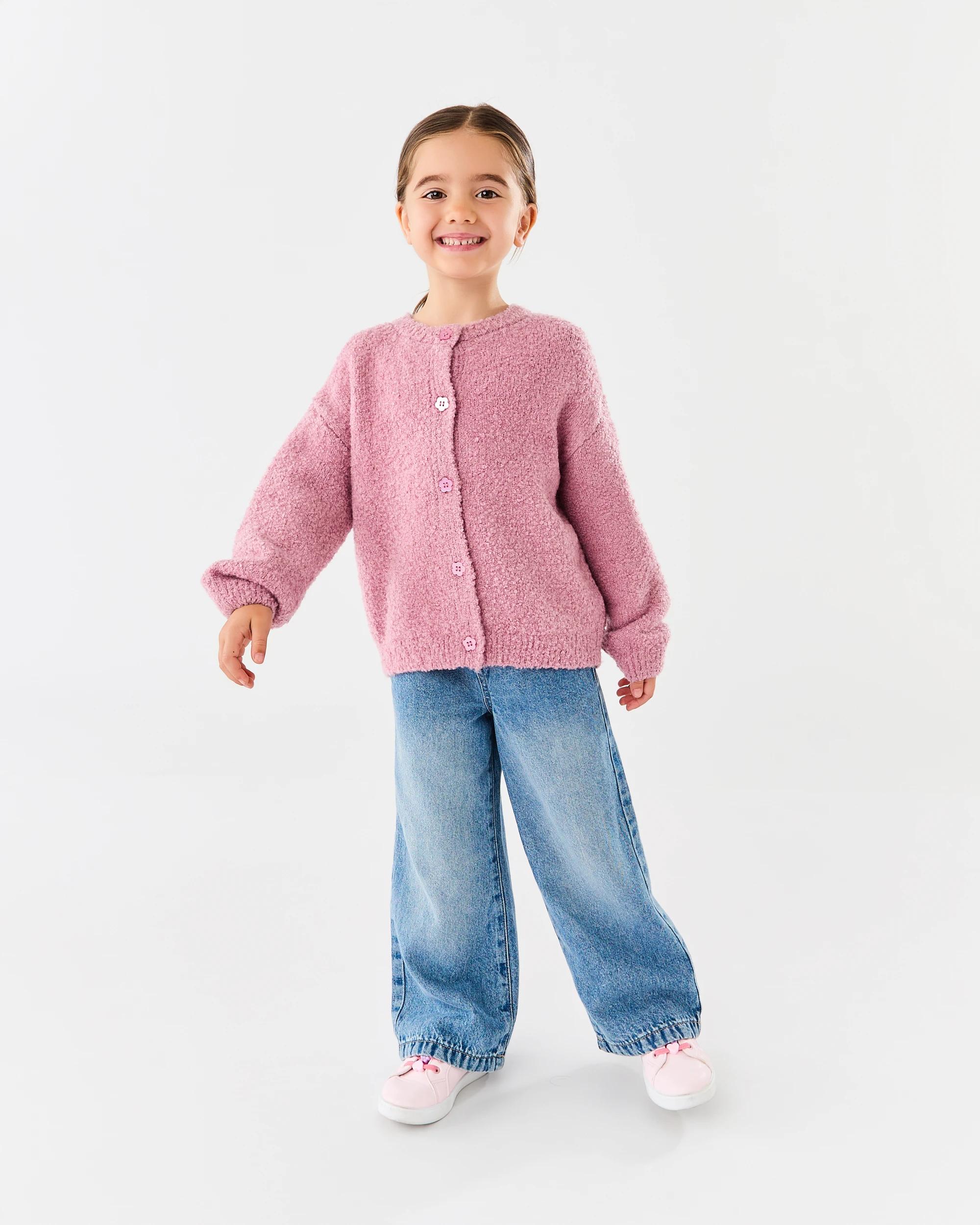 7 Boucle Cardigan Dust Rose, 7 of 8