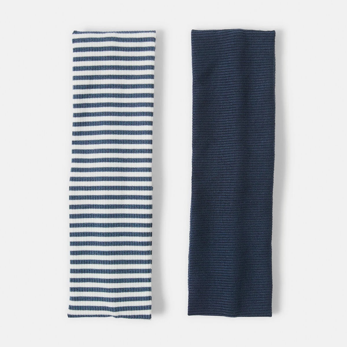 1 2 Pack Stretch Ribbed Headband - Navy, 1 of 4