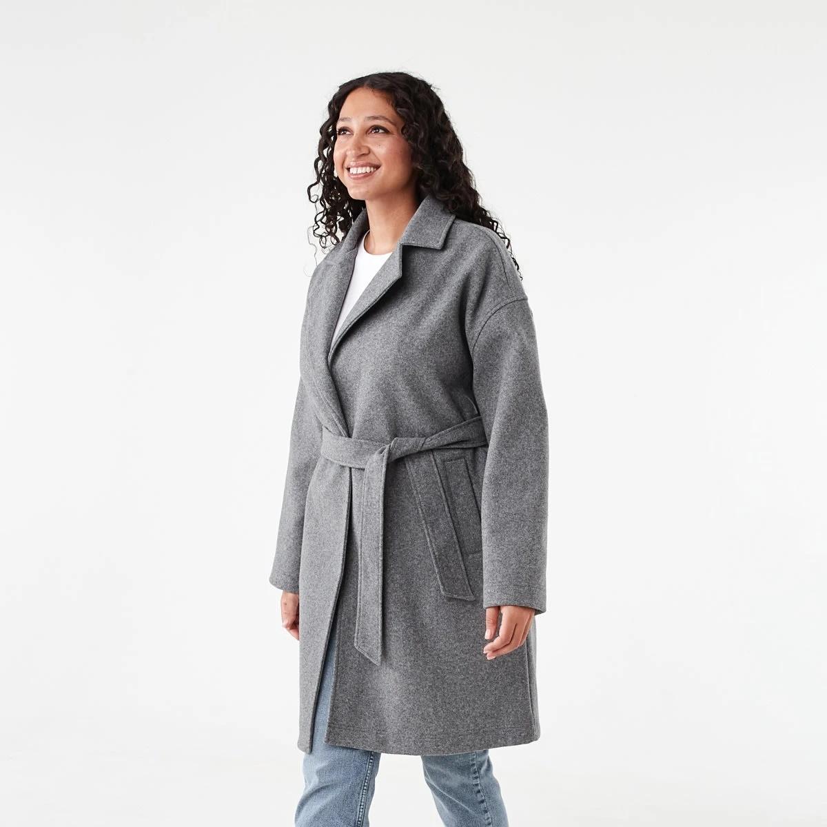 2 Oversized Coat with Belt Gry Chmrle, 2 of 9