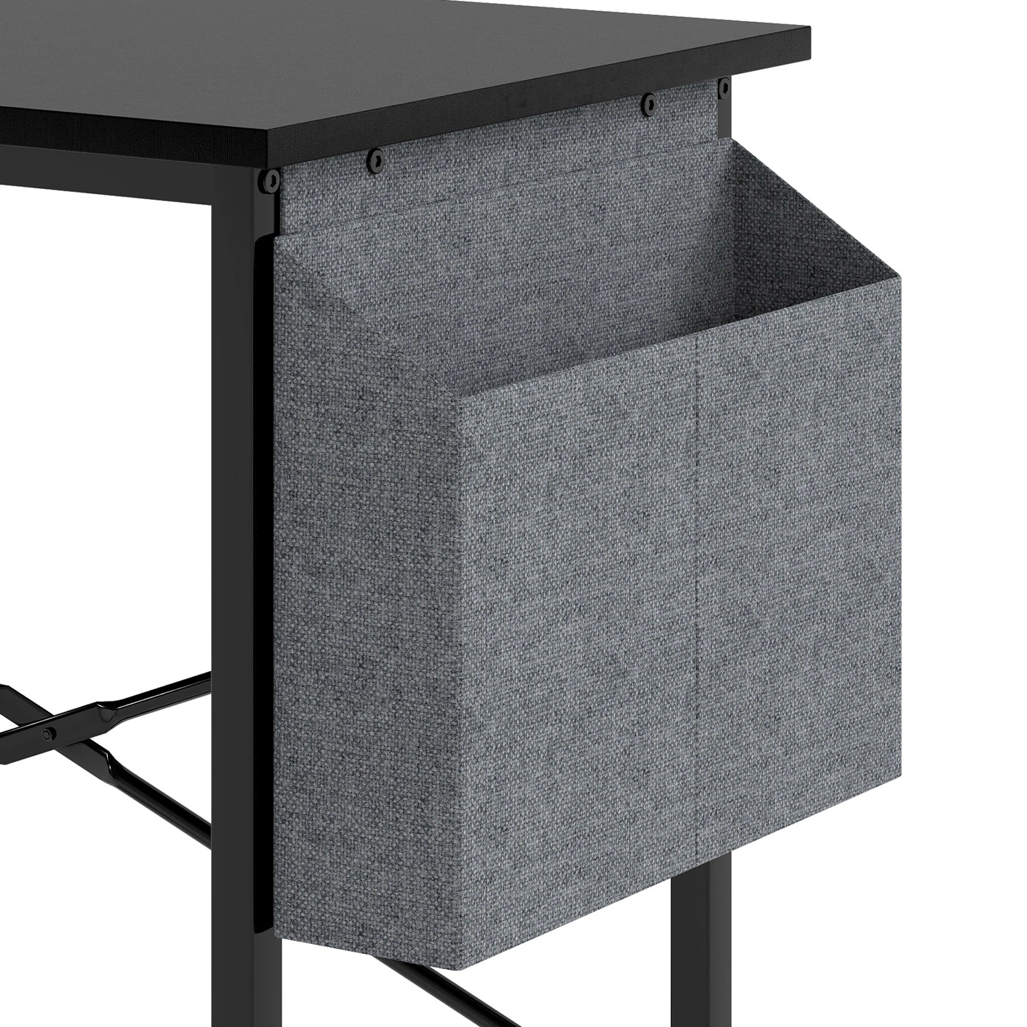 6 Levede Computer Desk with Storage Bag - Black, 6 of 9