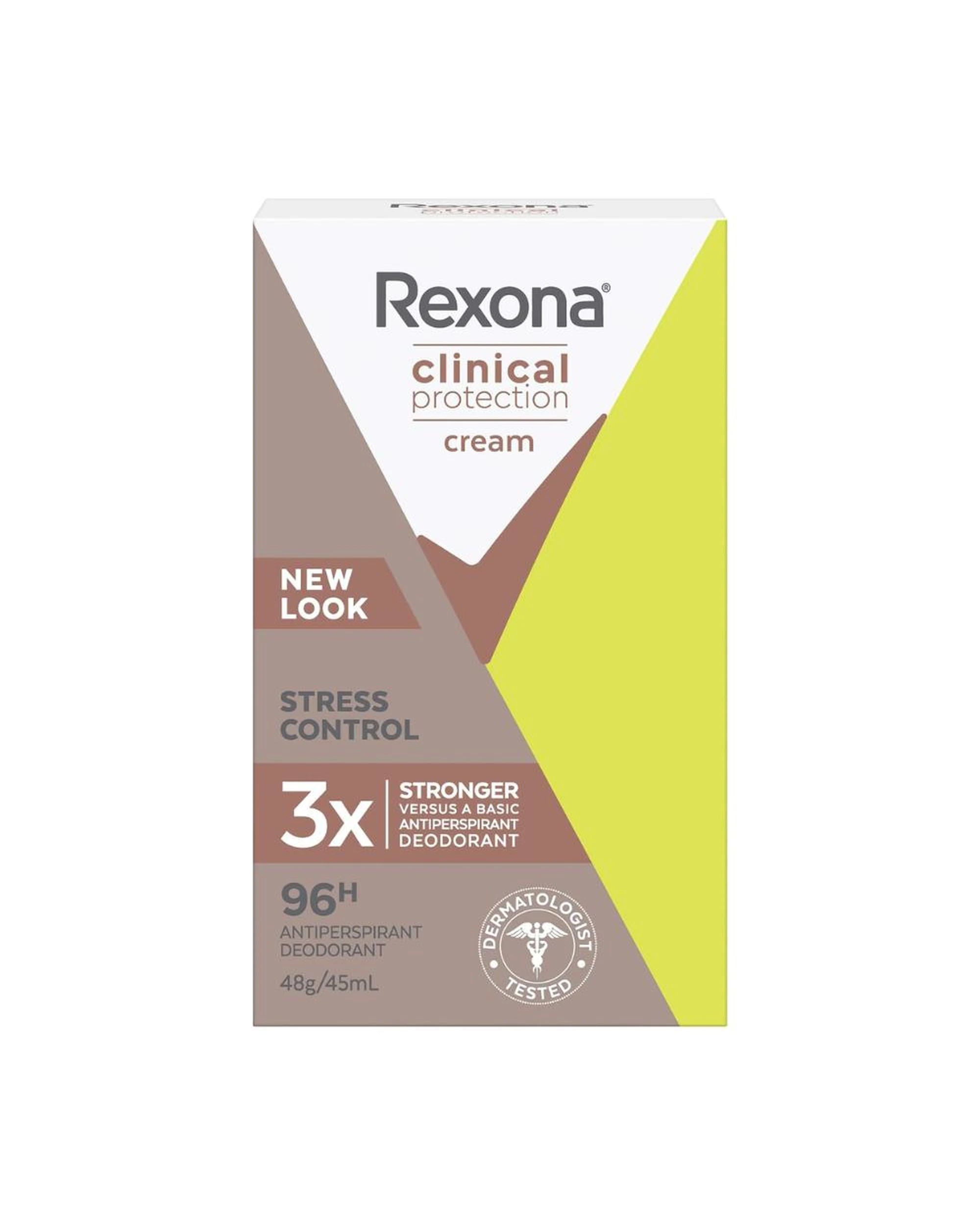 4 6 x Rexona Clinical Protection 96H Stress Control Antiperspirant Cream Deodorant 45mL, 4 of 6