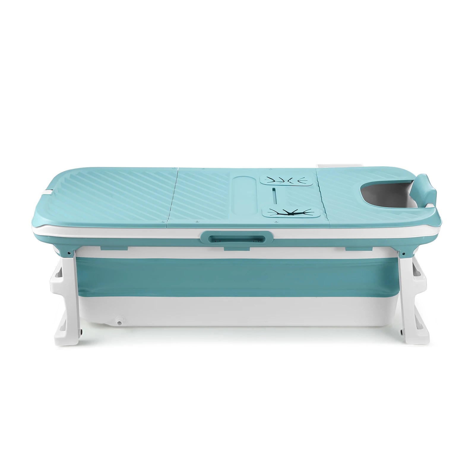 6 LUXSUITE Large Bath Tub Soaking Water Bathtub Spa Shower Foldable Portable Bathroom Freestanding Collapsible Modern Baby, 6 of 10