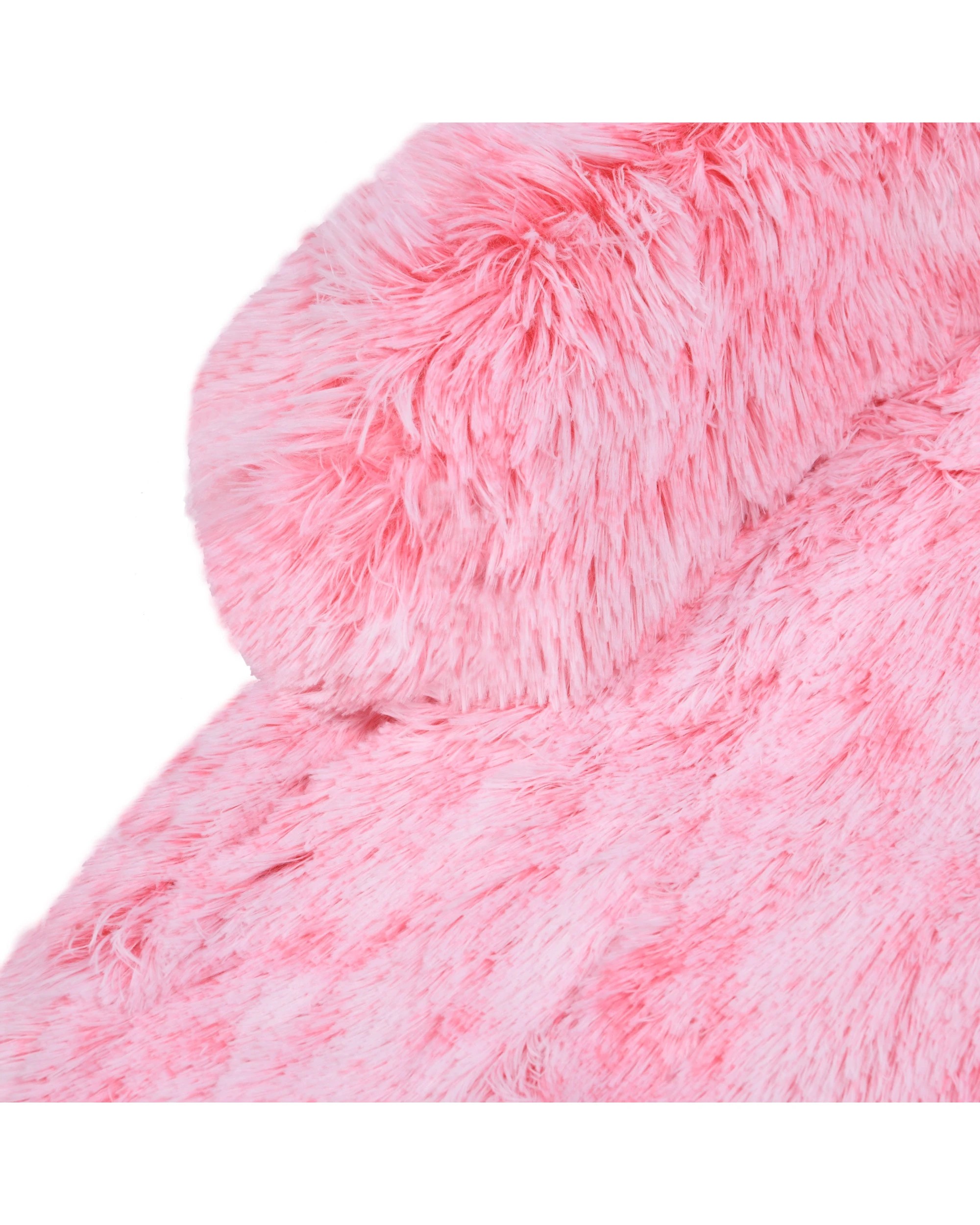 7 Charlie's Shaggy Faux Fur Bolster Sofa Protector Calming Dog Bed Large - Ombre Pink, 7 of 8
