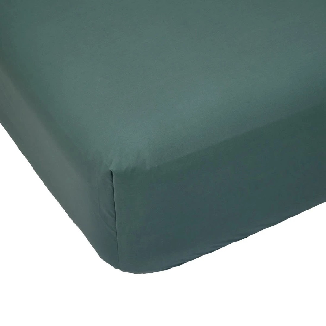 1 250 Thread Count Cotton Rich Fitted Sheet - Double Bed, Teal, 1 of 4