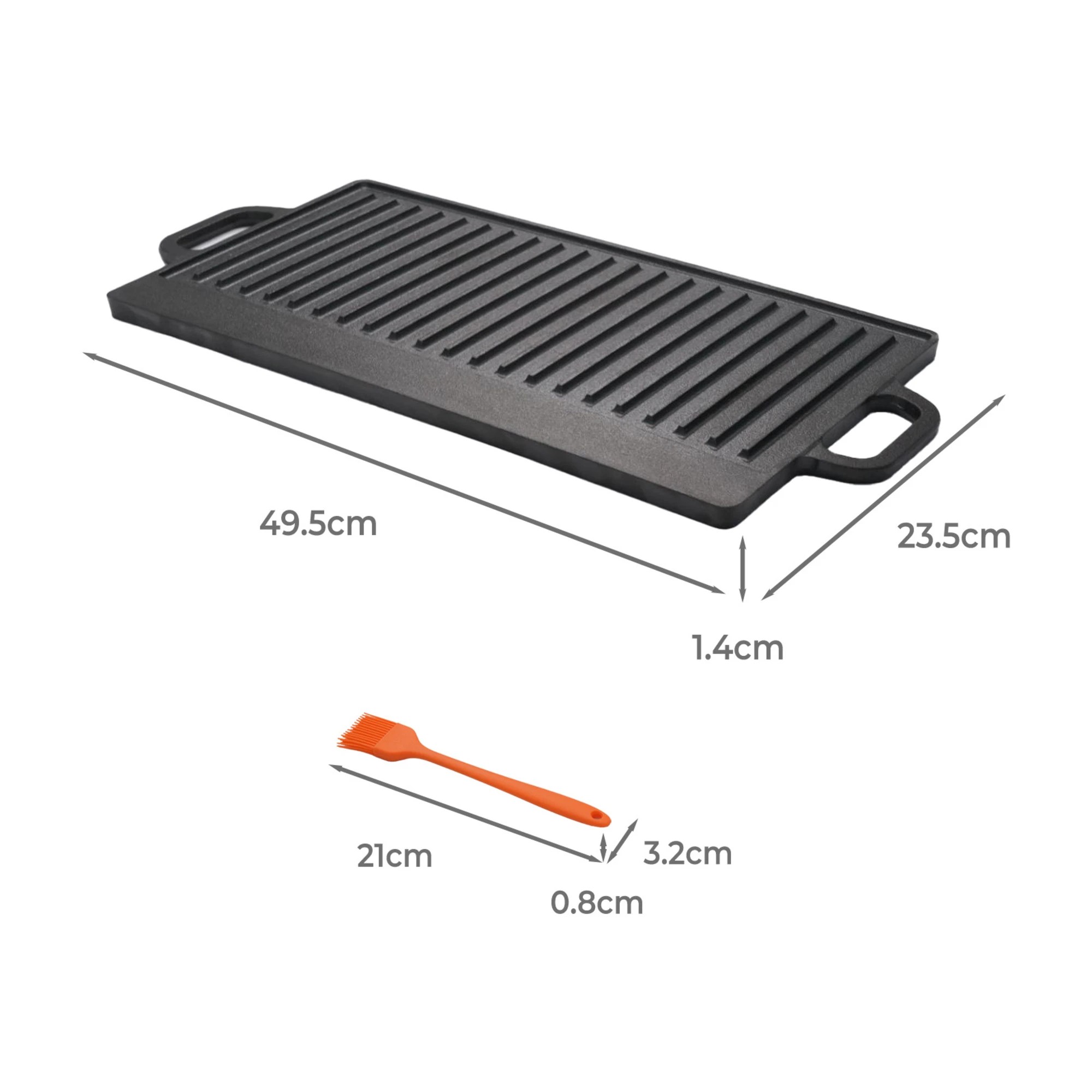 3 Toque 49.5cm Reversible Cast Iron Pan, 3 of 9