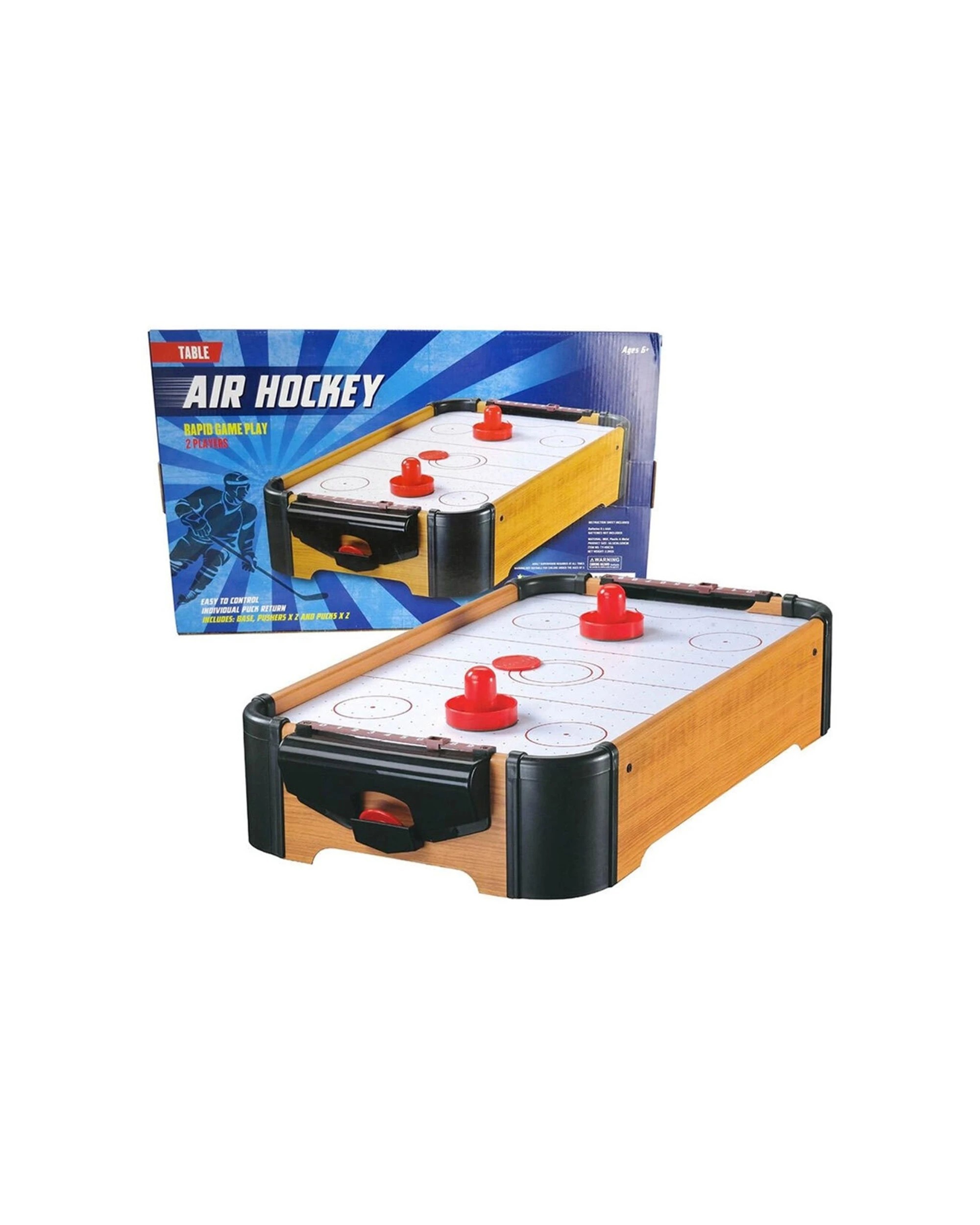 2 Table Air Hockey Mini Size Puck Return Easy Control Tabletop 6 Years And Up - Multi, 2 of 2