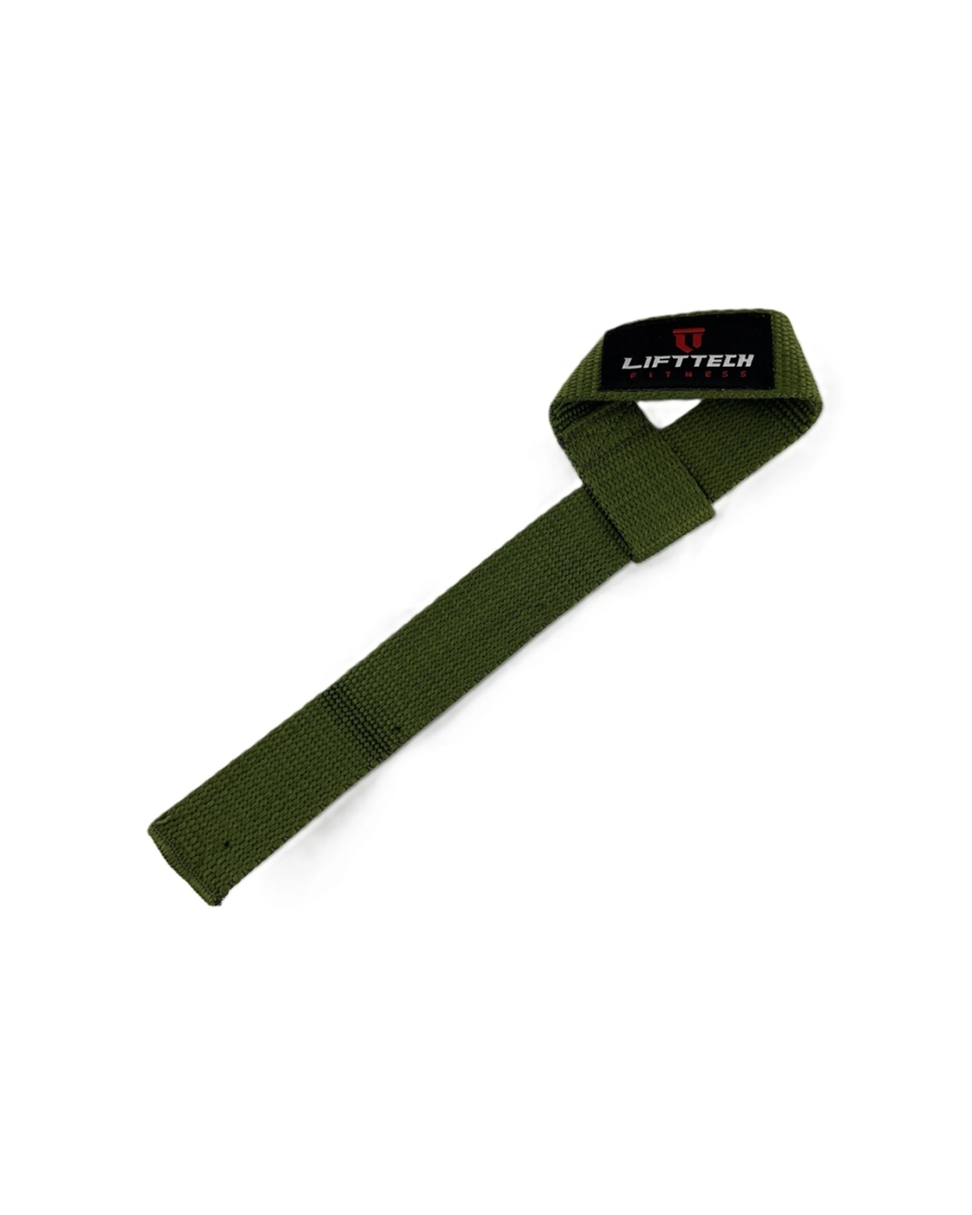 2 Lift-Tech Fitness 2pc Cotton Heavy Lifting Support Durable Grip Straps 21 Inch Army - Green, 2 of 2