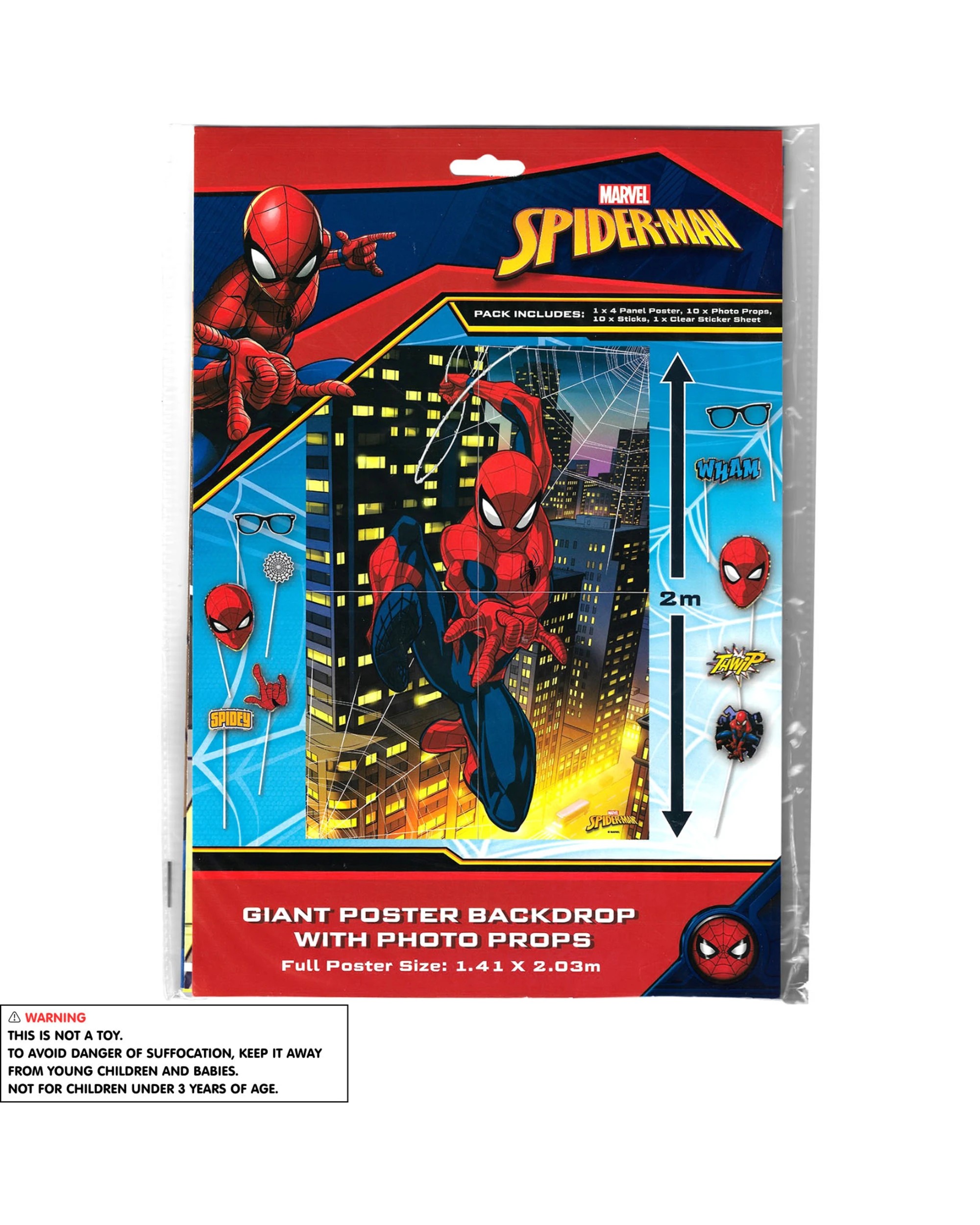 2 Marvel Spiderman Scene Setter With Photo Props, 2 of 2