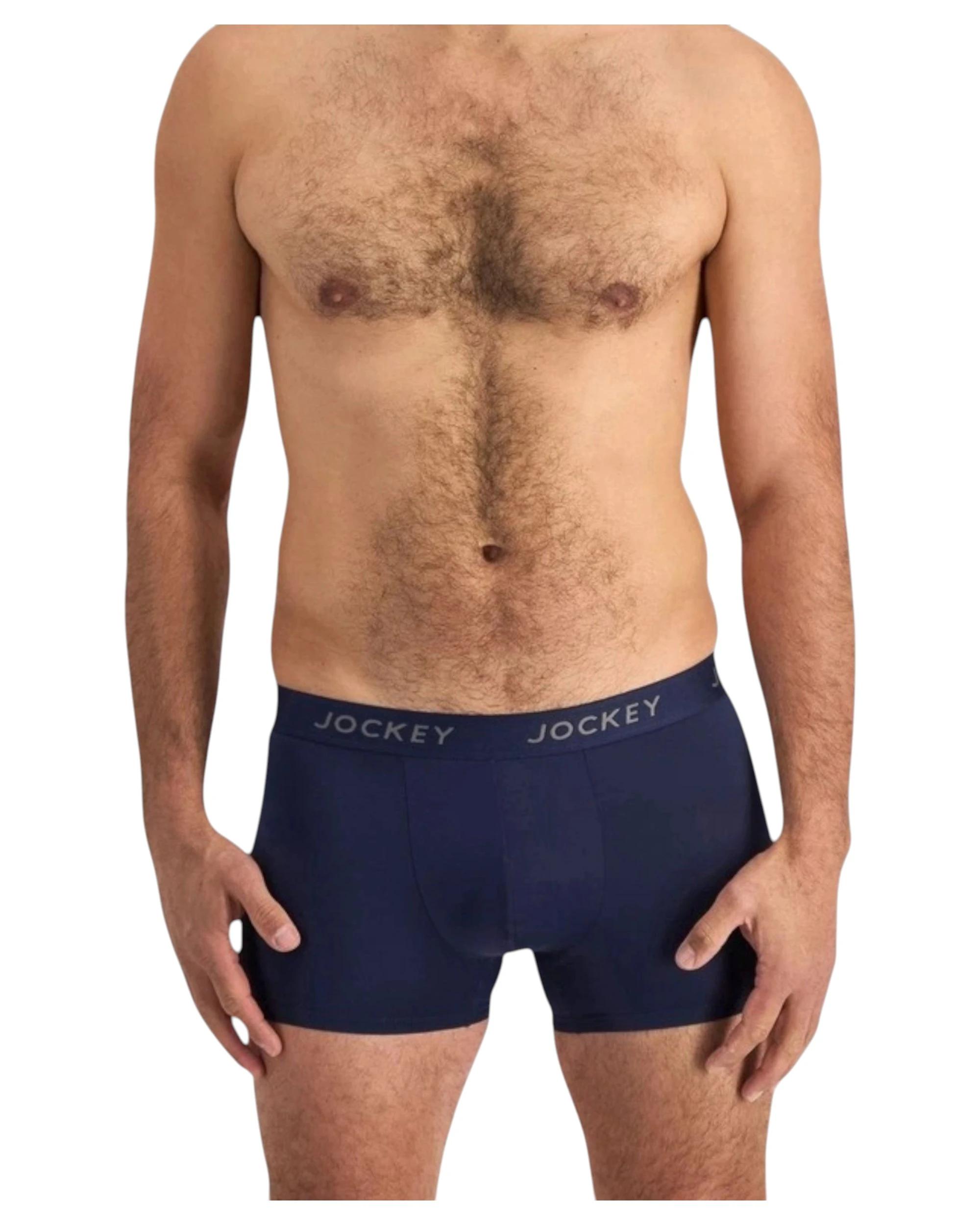 5 Jockey 2 Pack Mens Comfort Classics Microfibre Trunks Underwear NAVY MARLE, 5 of 7