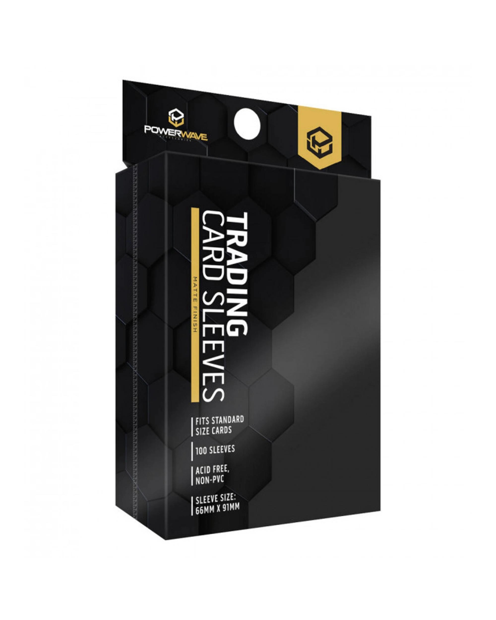 1 Powerwave Matte Black Card Sleeves 100 Pack - Black, 1 of 2