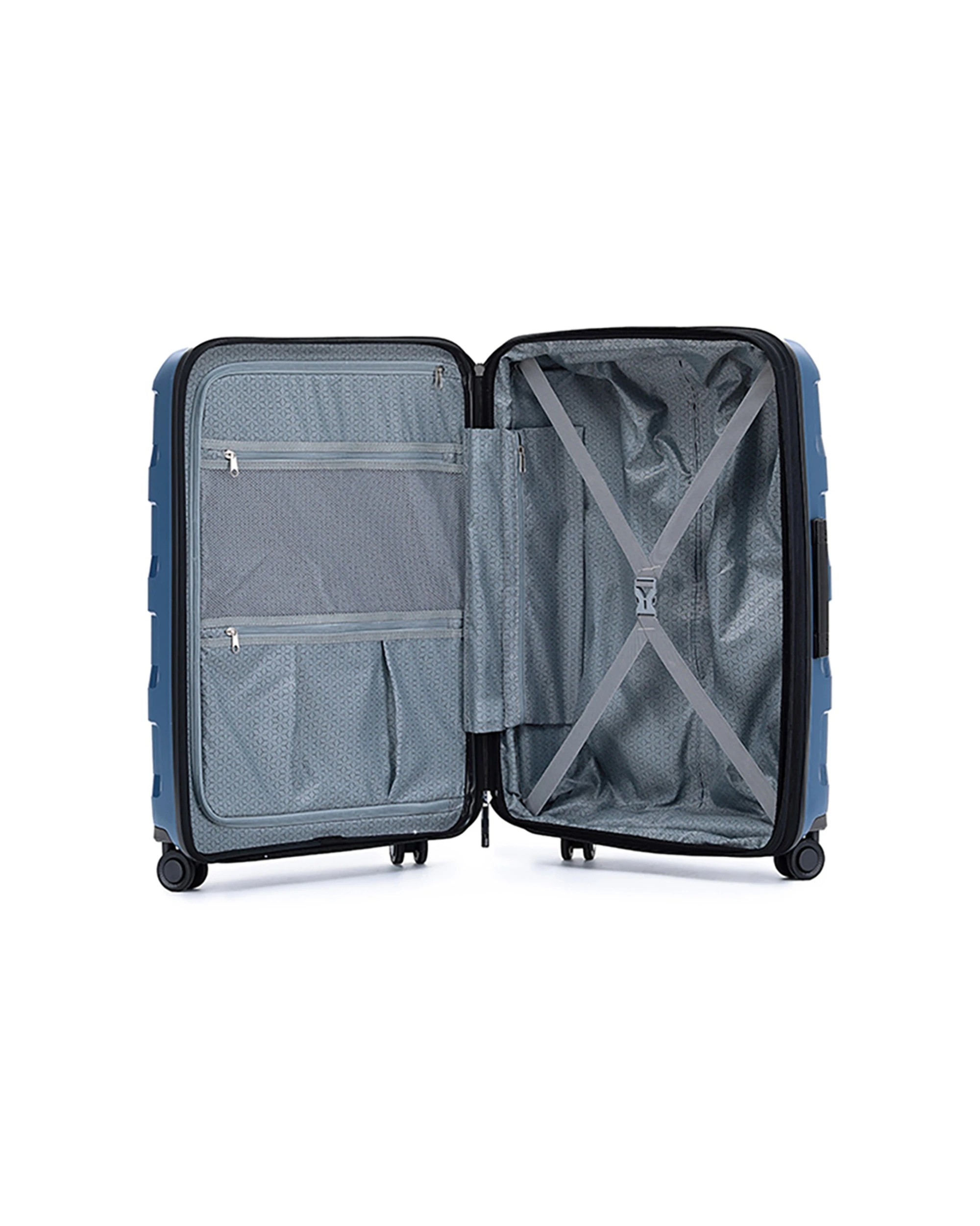 3 Tosca 3Pc Comet Pp Hard Shell Luggage/Suitcase Set - Blue, 3 of 4