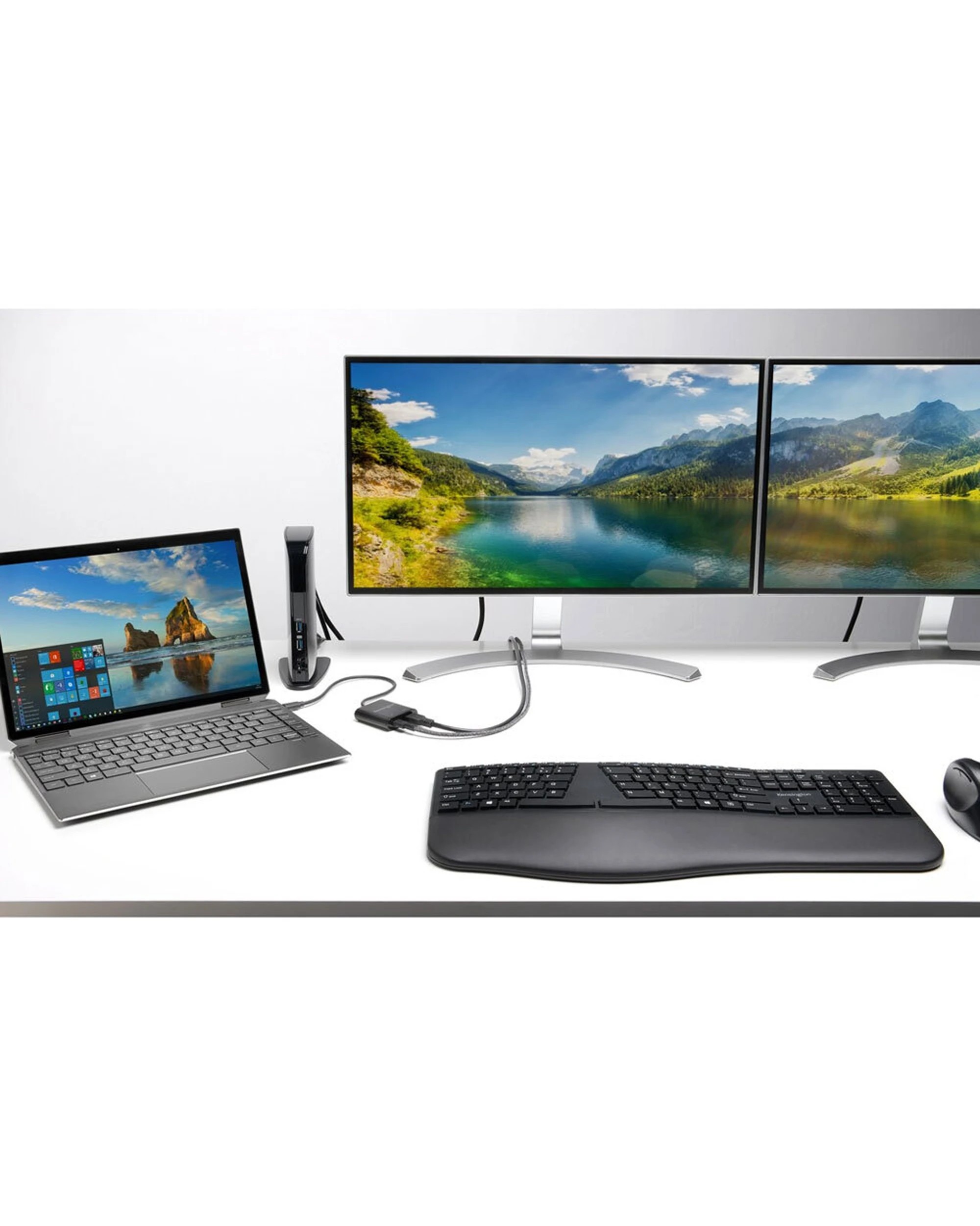 7 Kensington Dual Wireless Ergo Keyboard - Black, 7 of 7