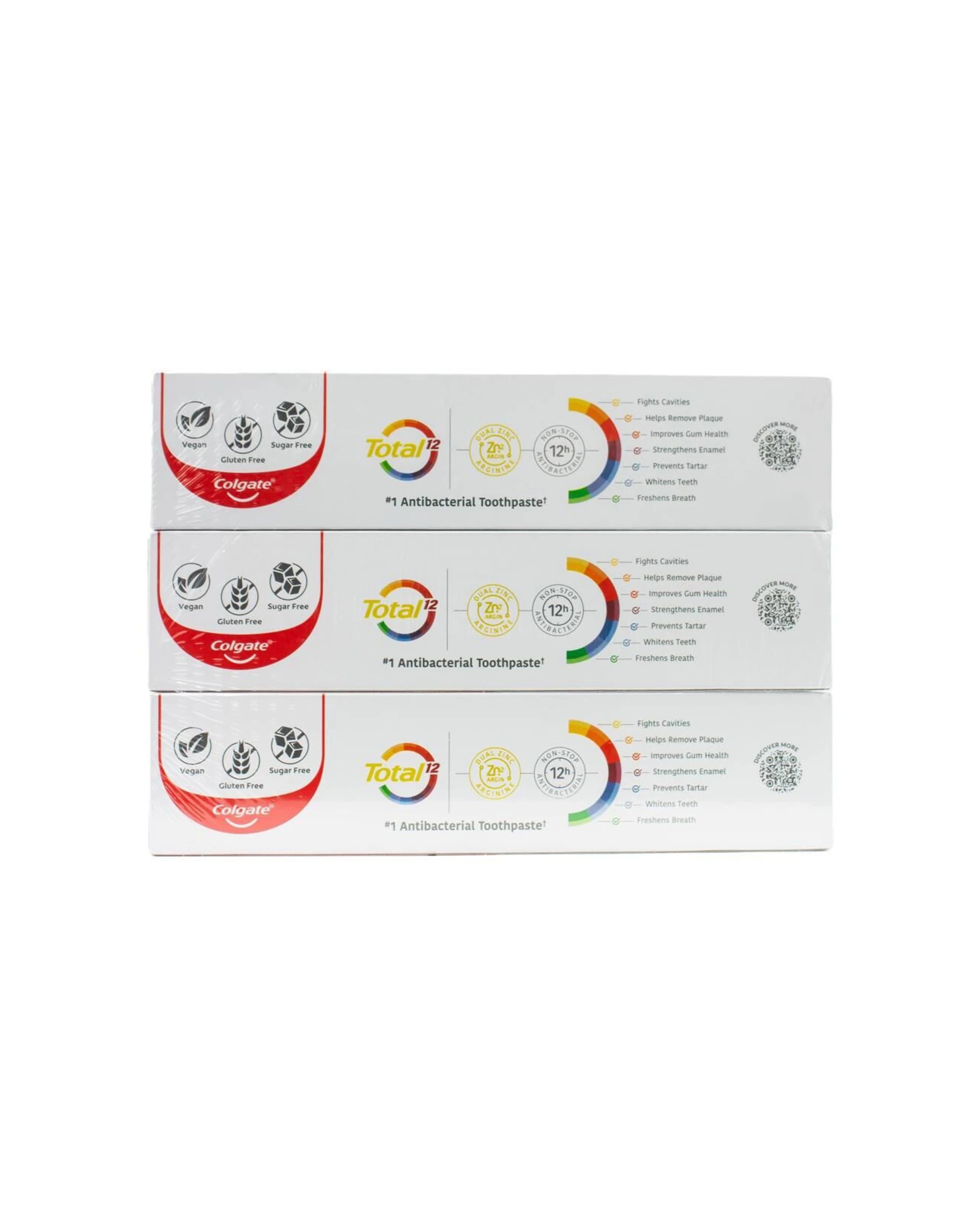 3 Colgate 2x 3PK 200g Toothpaste Total 12 Original Oral Care - Multi, 3 of 3