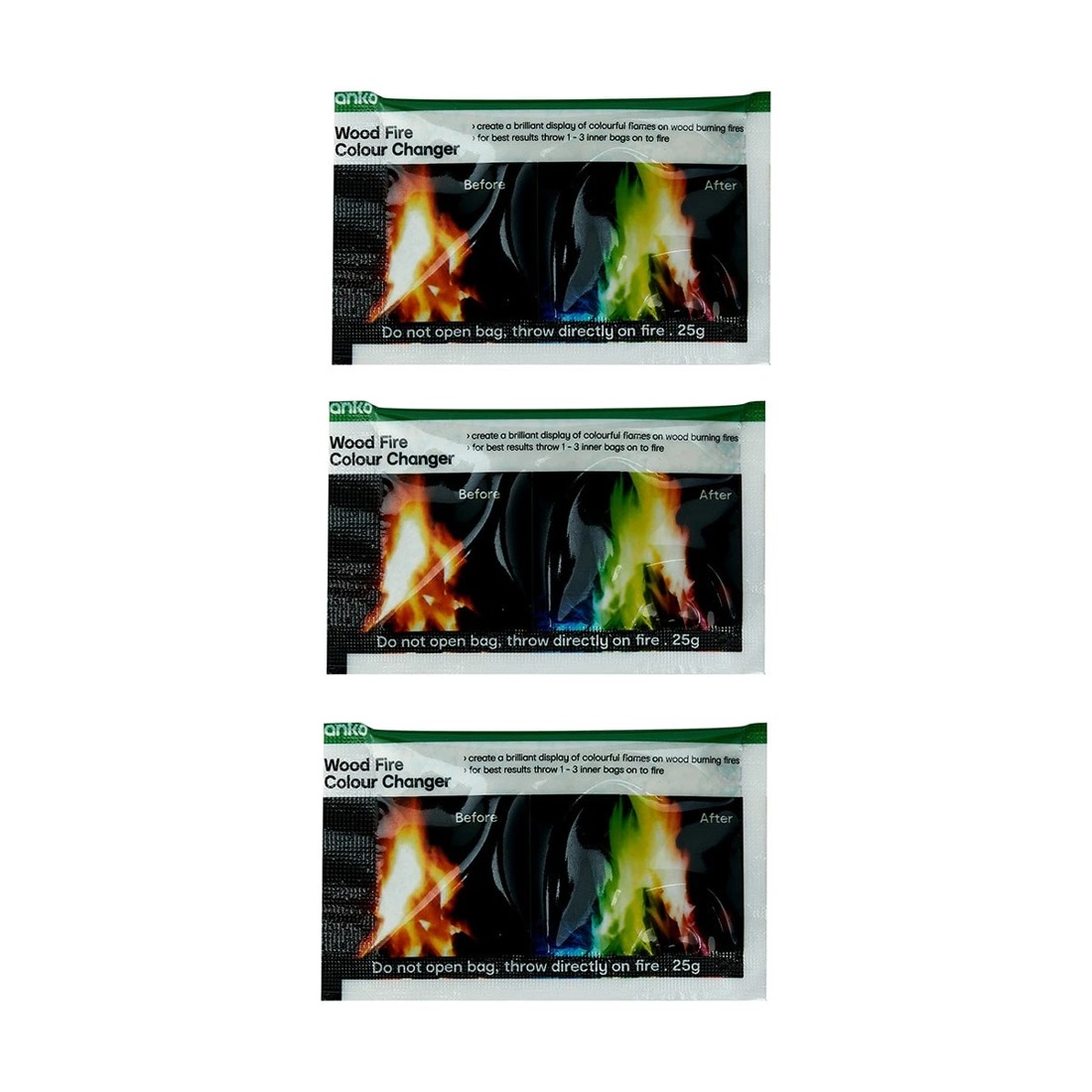 3 3 Pack Wood Fire Colour Change, 3 of 5