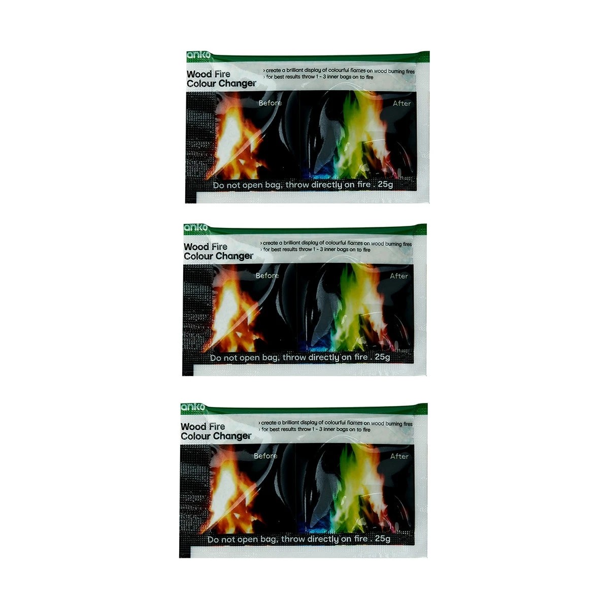 3 3 Pack Wood Fire Colour Change, 3 of 5