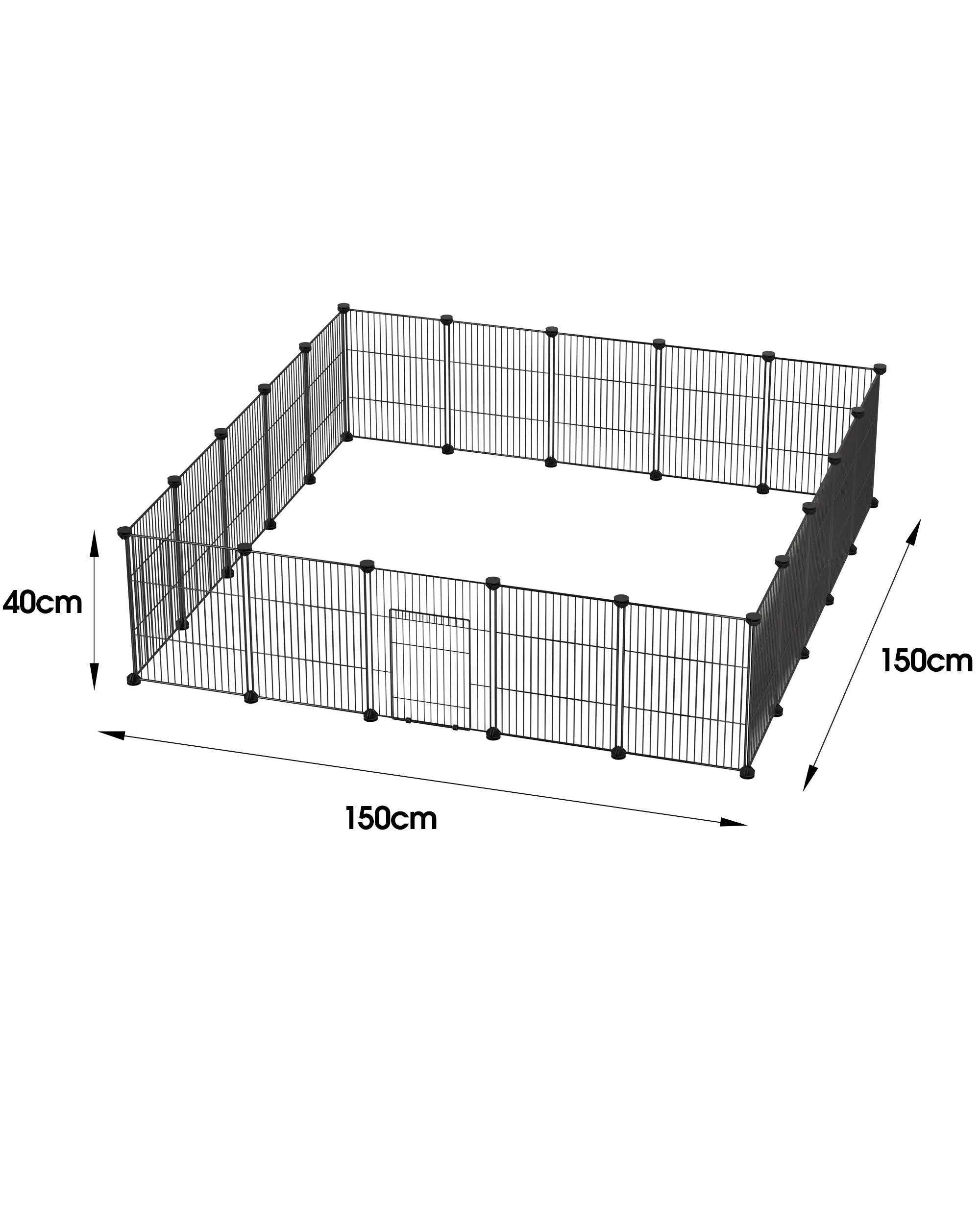 8 Advwin Rabbit Hutch Bunny Cage + 20 Panel Pet Playpen Pet Fence Enclosure, 8 of 8