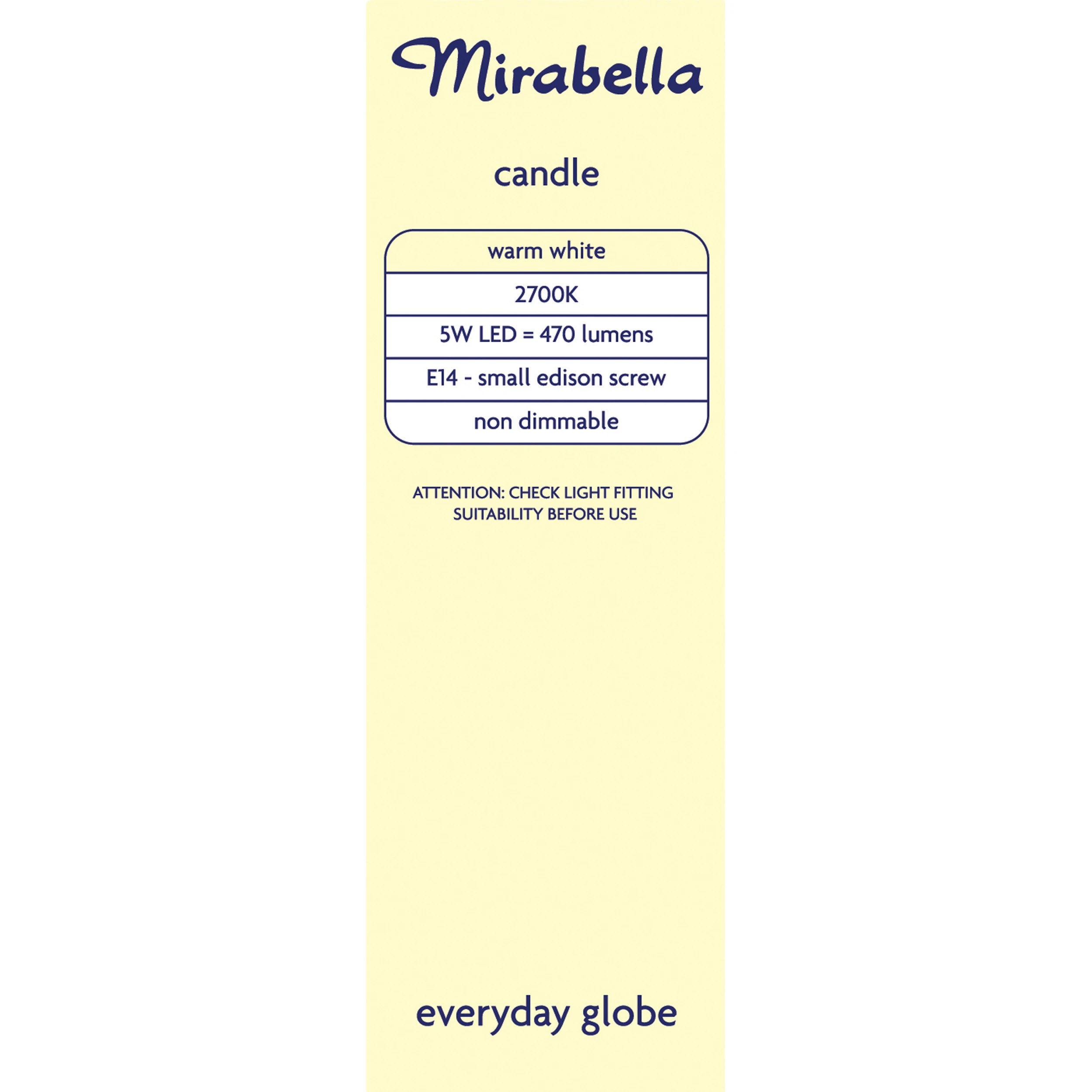 5 Mirabella E14 5W LED Warm White Candle Bulb, 5 of 6