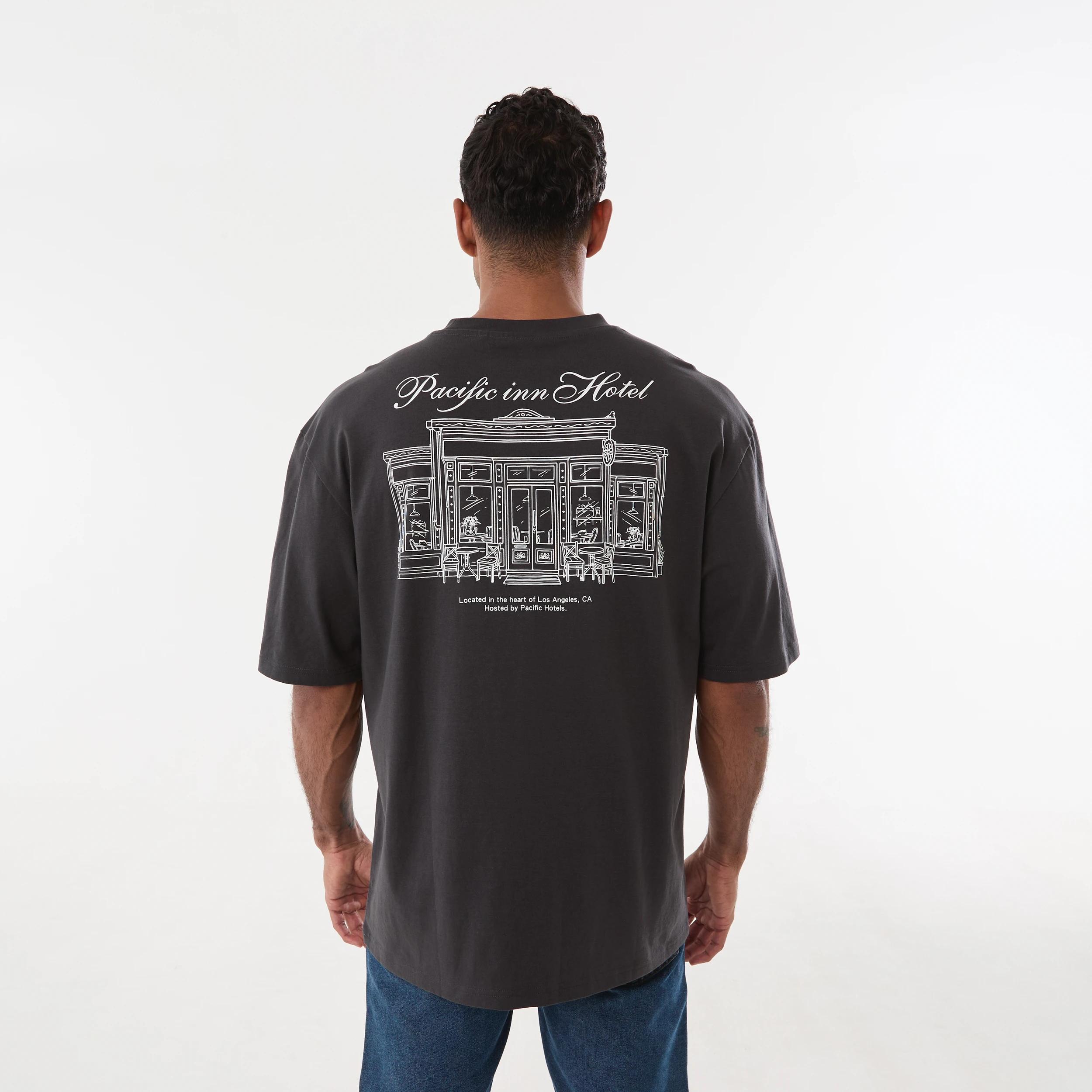 3 Oversized Print T-shirt OYSTER BLACK, 3 of 6