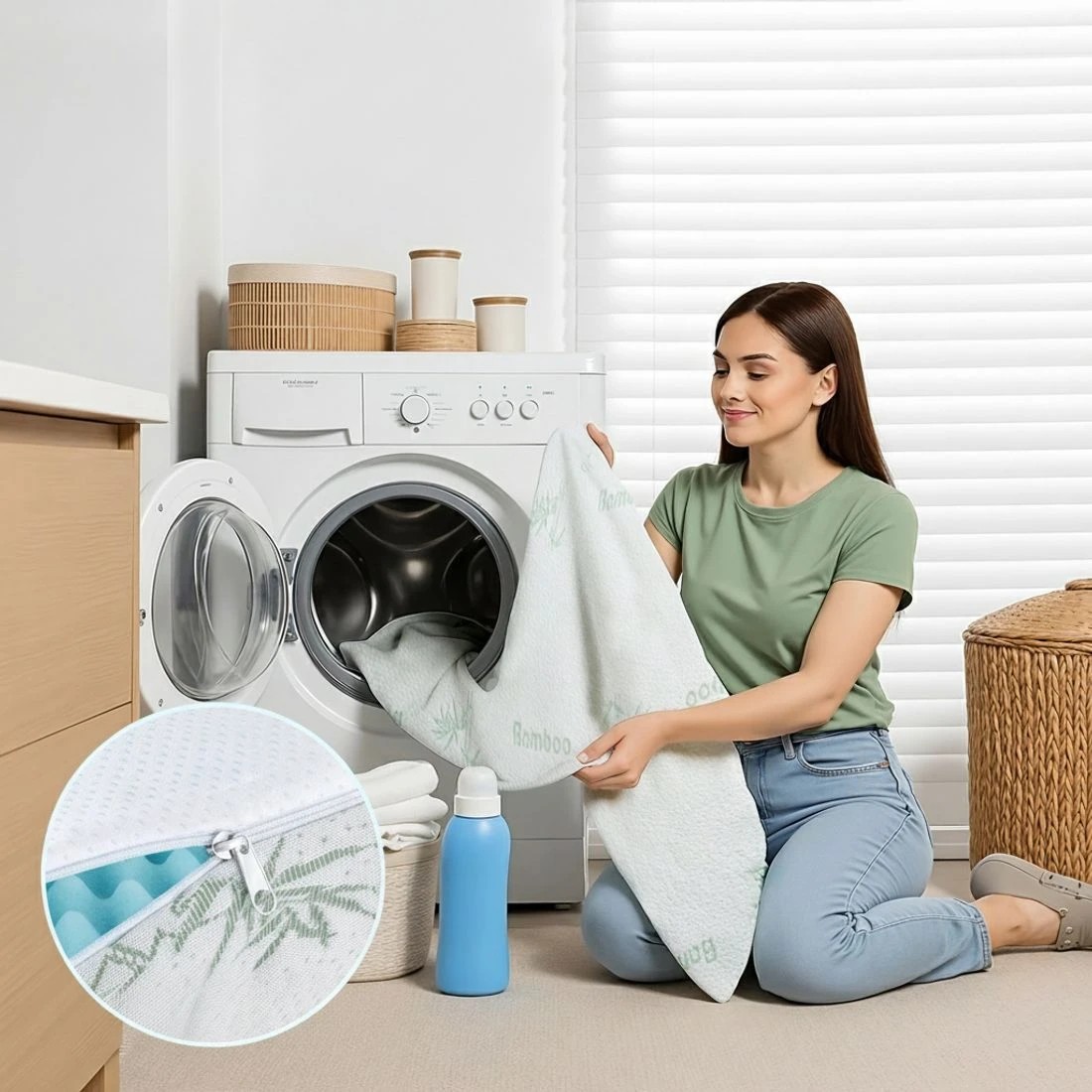 9 Giselle Bedding 5cm Memory Foam Mattress Topper 7-Zone King Single - King Single Bed - Blue, 9 of 9