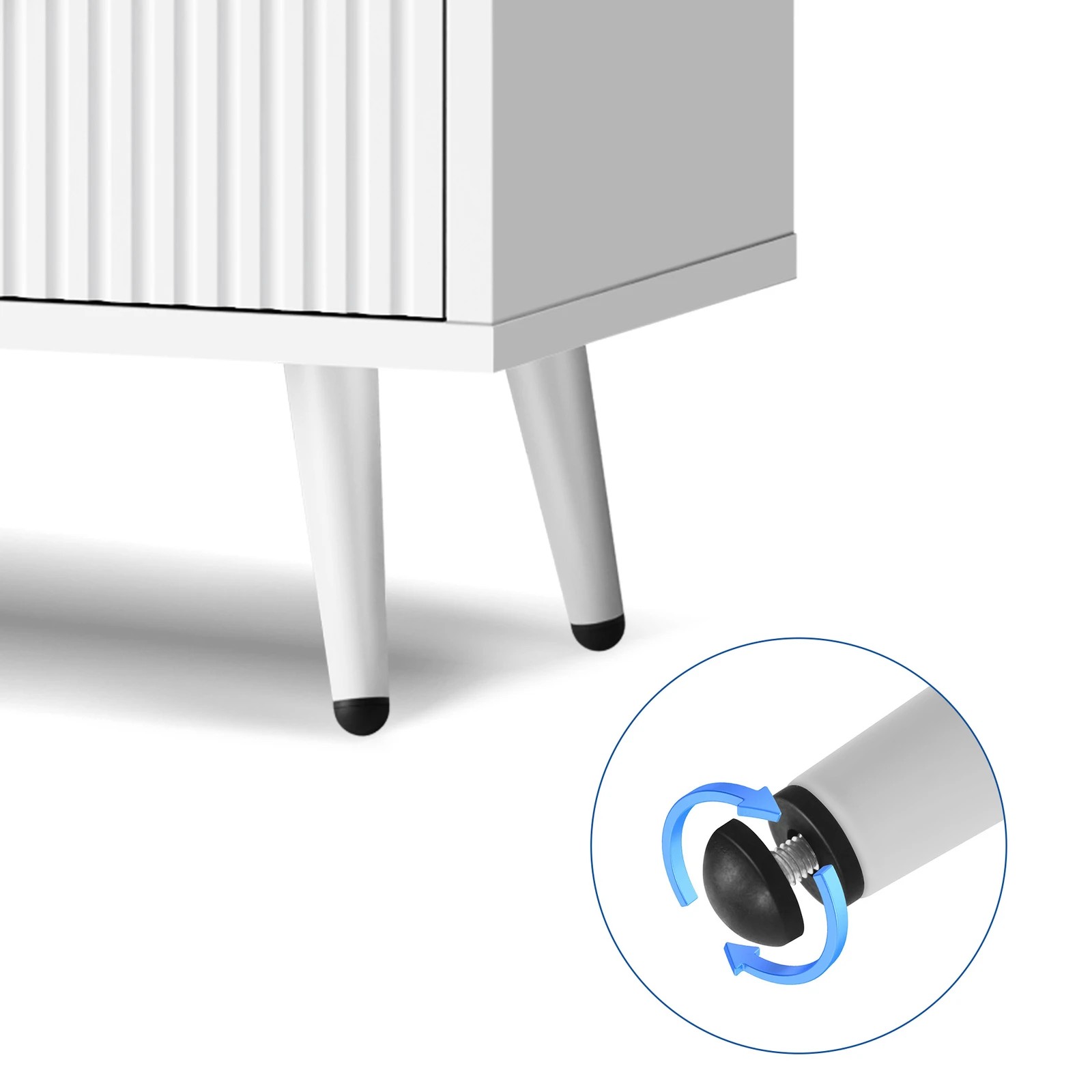 8 Alfordson Buffet Sideboard Storage Cabinet Cupboard Kitchen Hallway Drawers - White, 8 of 10