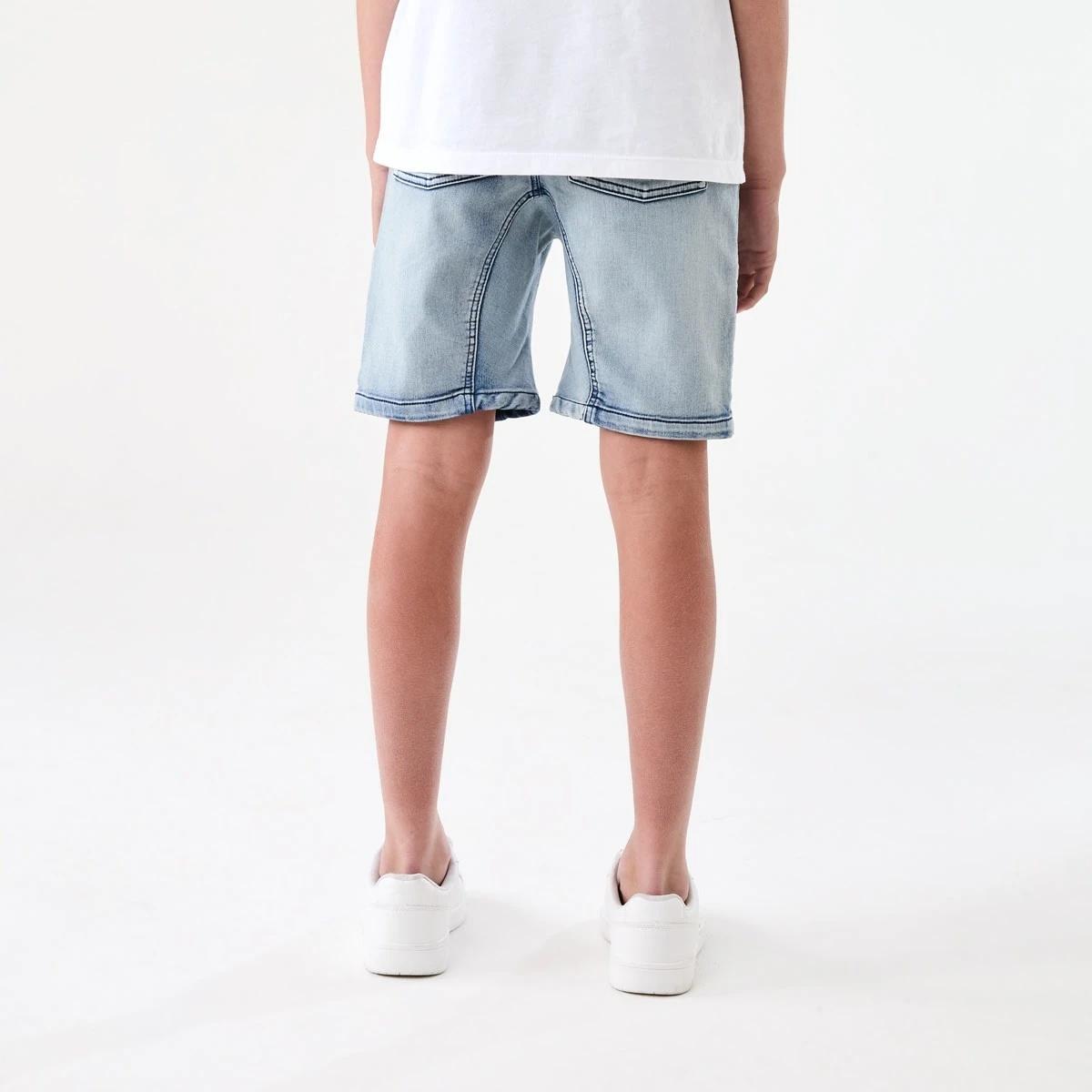 2 Pull On Denim Moto Shorts LIGHT STRETCH DENIM, 2 of 7
