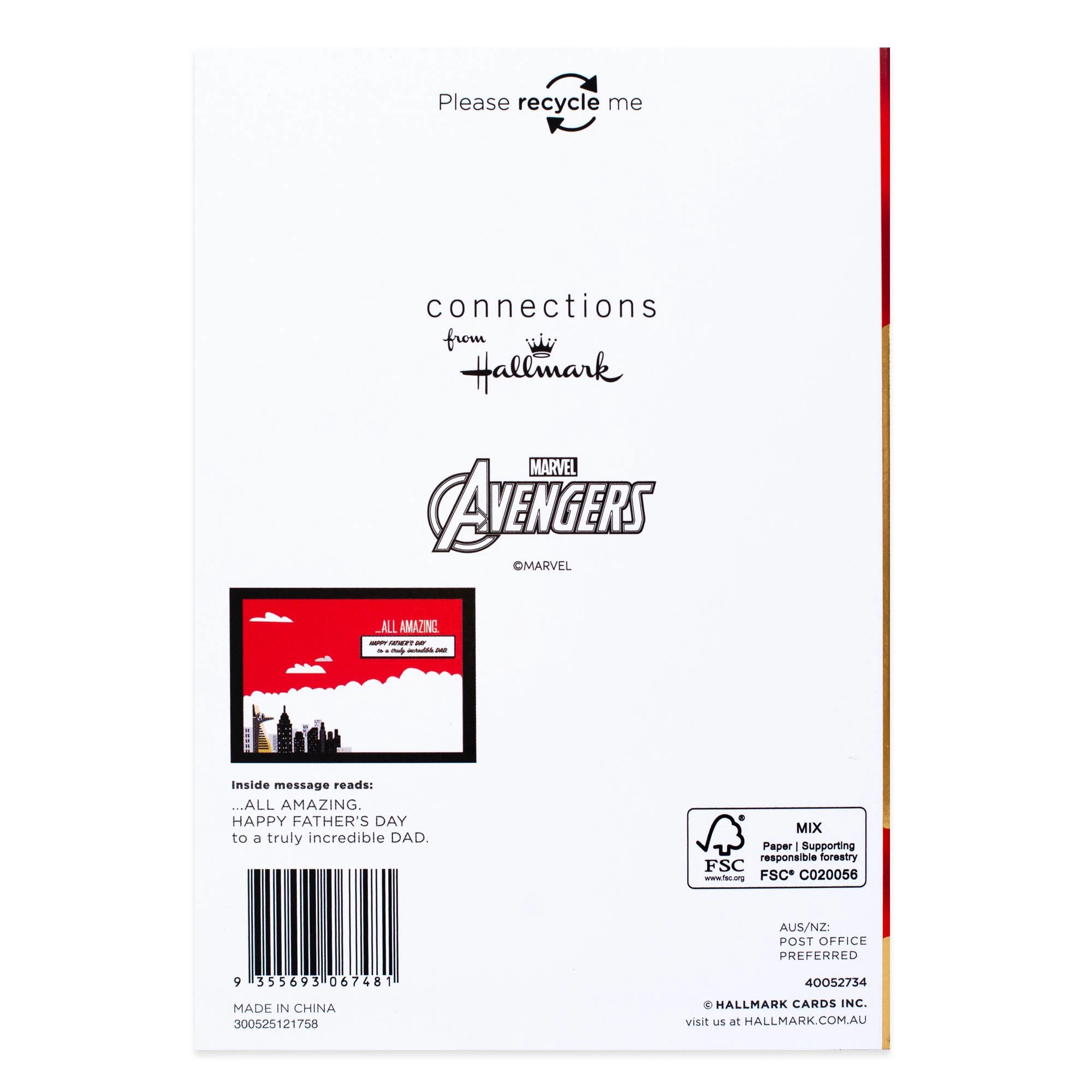 4 Connections from Hallmark Birthday Card - Part Dad, Part Super Hero, 4 of 4
