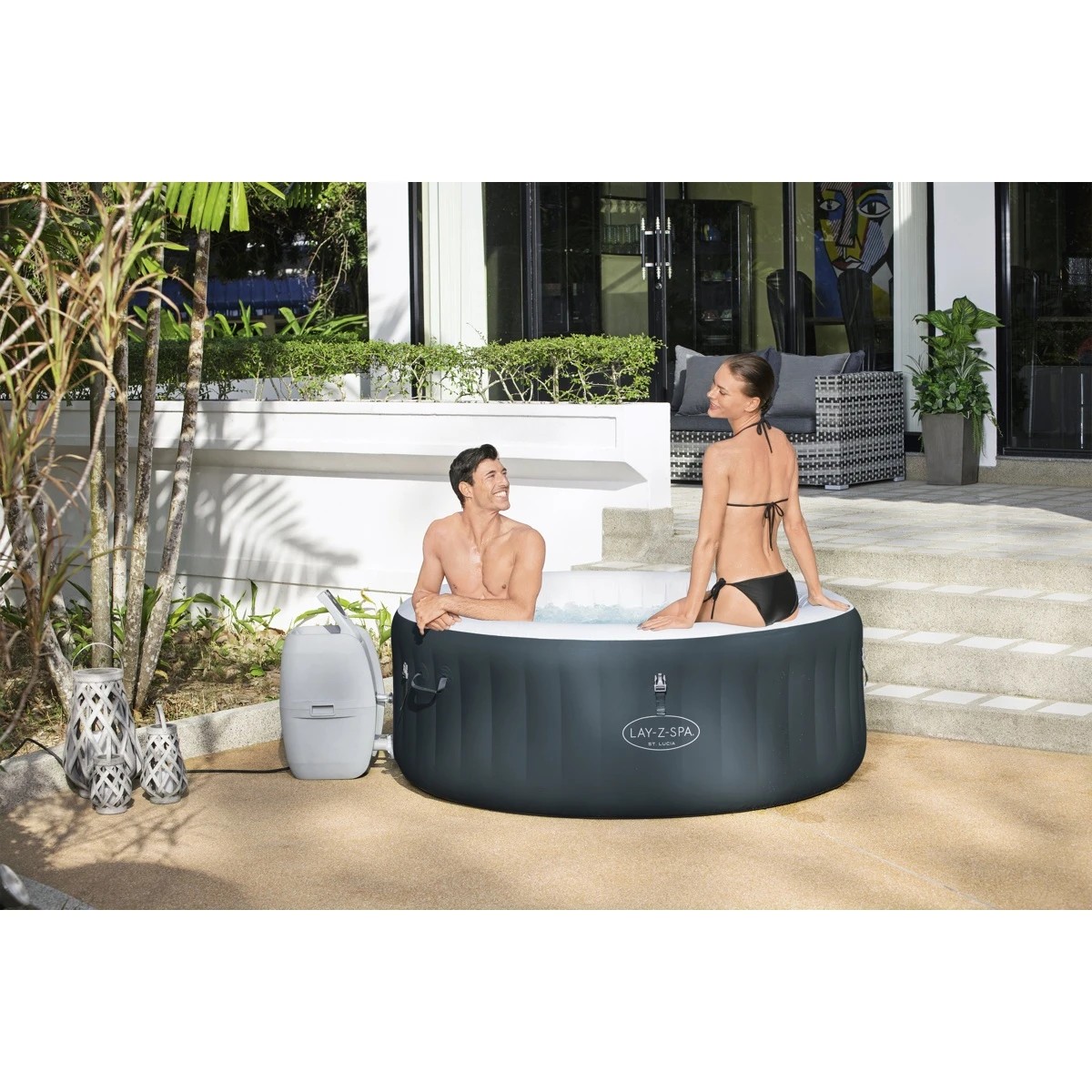 6 Bestway Lay-Z-Spa St. Lucia Inflatable Portable Spa, 6 of 8