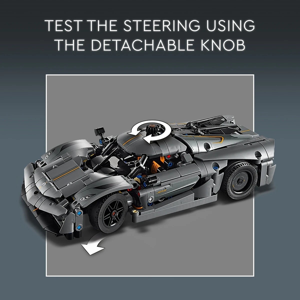6 LEGO Technic Koenigsegg Jesko Absolut Grey Hypercar 42173, 6 of 10