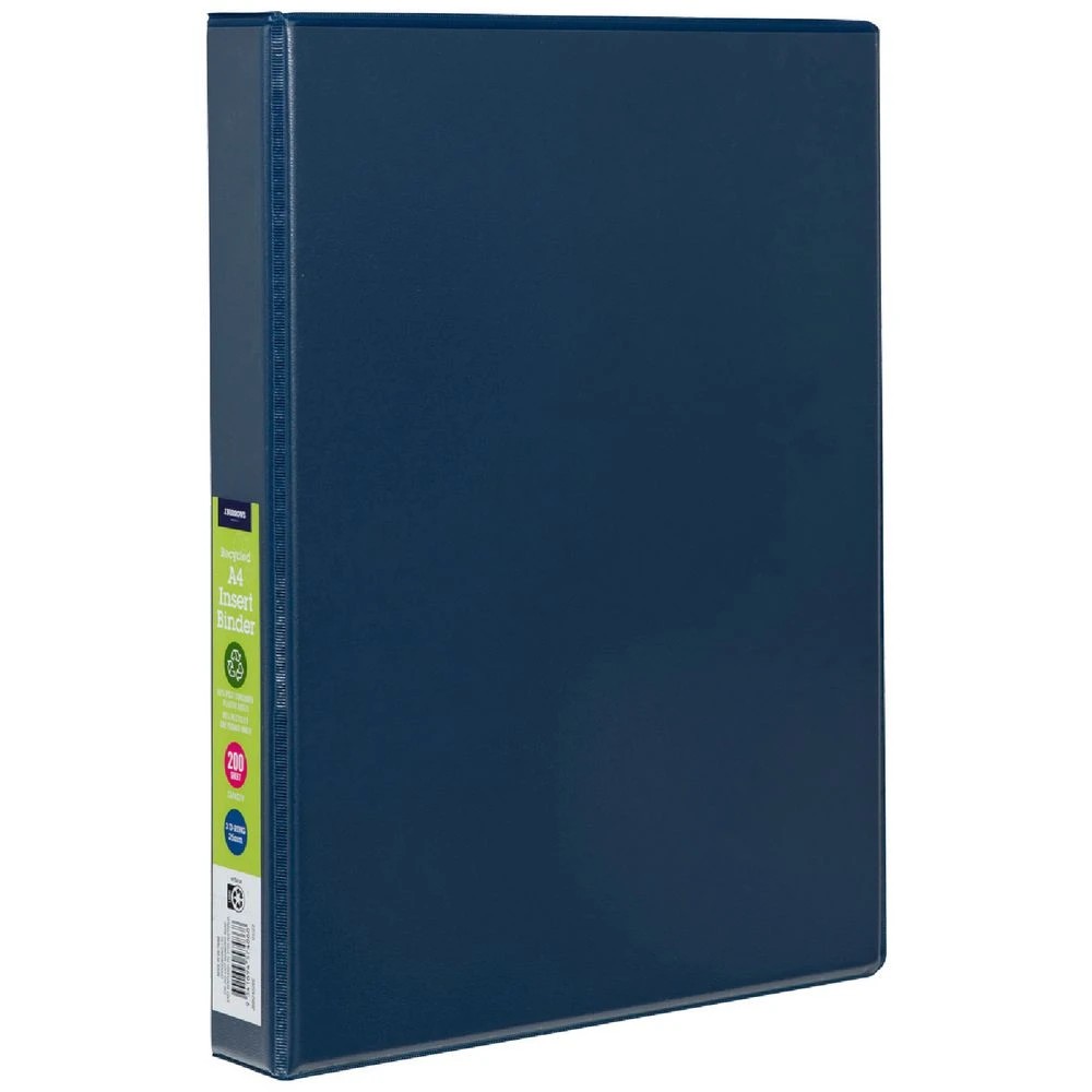 1 J.Burrows Insert Binder A4 3 D-Ring 25mm Blue, 1 of 6