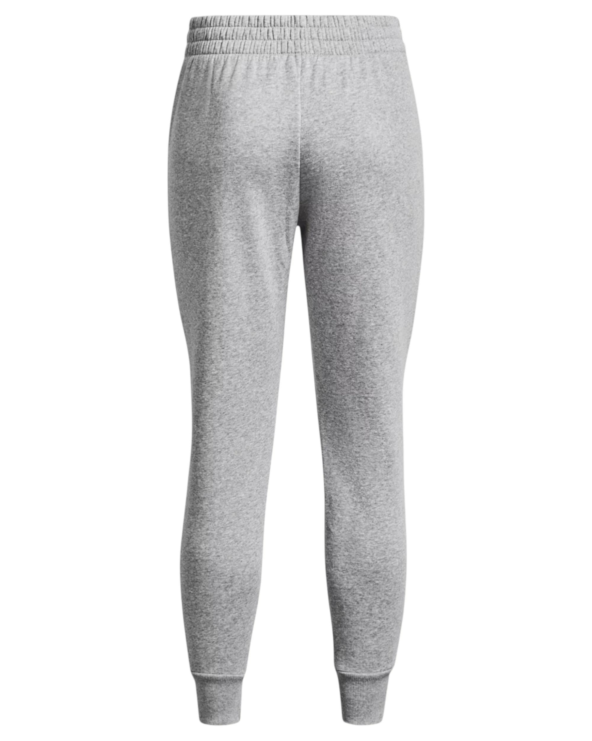 2 Under Armour Womens Rival Fleece Jogger Pants Grey Trackies Grey, 2 of 6
