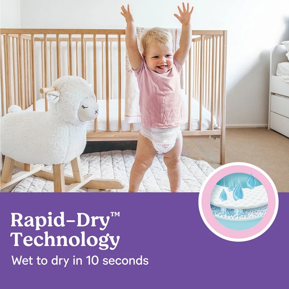 7 Huggies Nappy Pants Junior Girl 24 Pack, 7 of 10